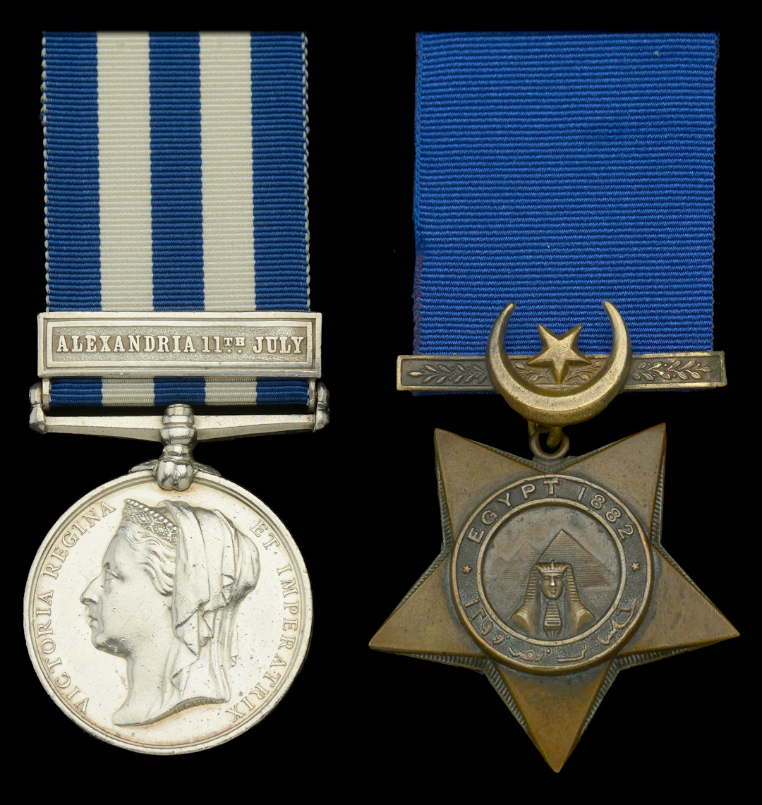 Pair: Assistant Engineer J. Barber, Royal Navy Egypt and Sudan 1882-89