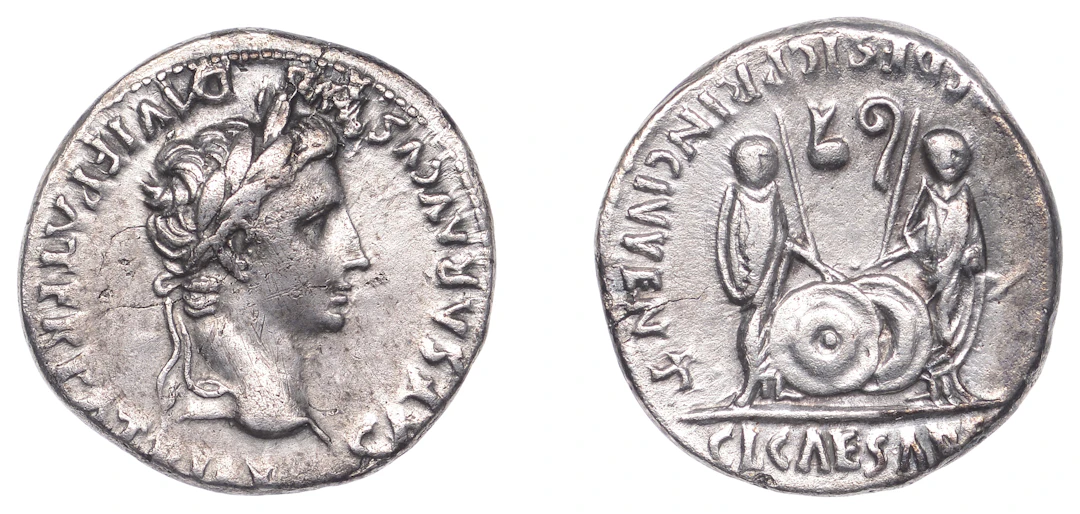 Augustus (27 BC-AD 14), Denarius, Lugdunum, 2 BC-AD 4, laureate head
