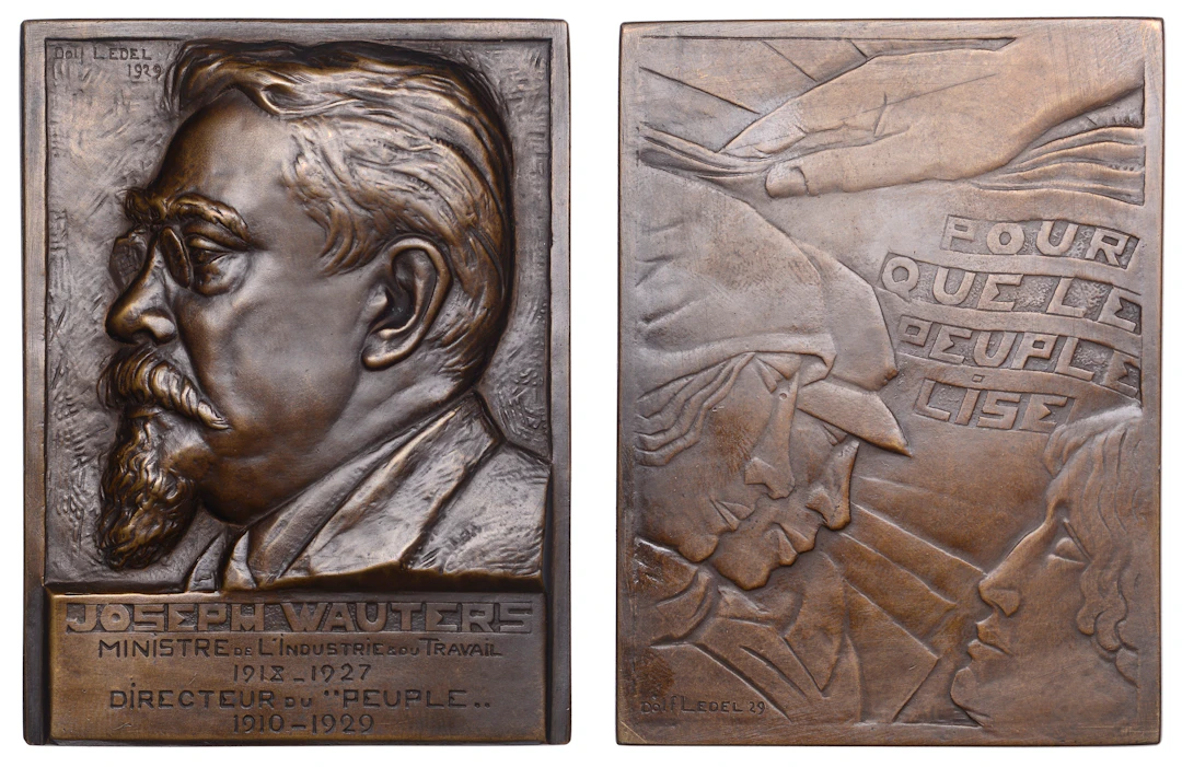BELGIUM, Décès de Joseph Wauters [Death of Joseph Wauters], 1929