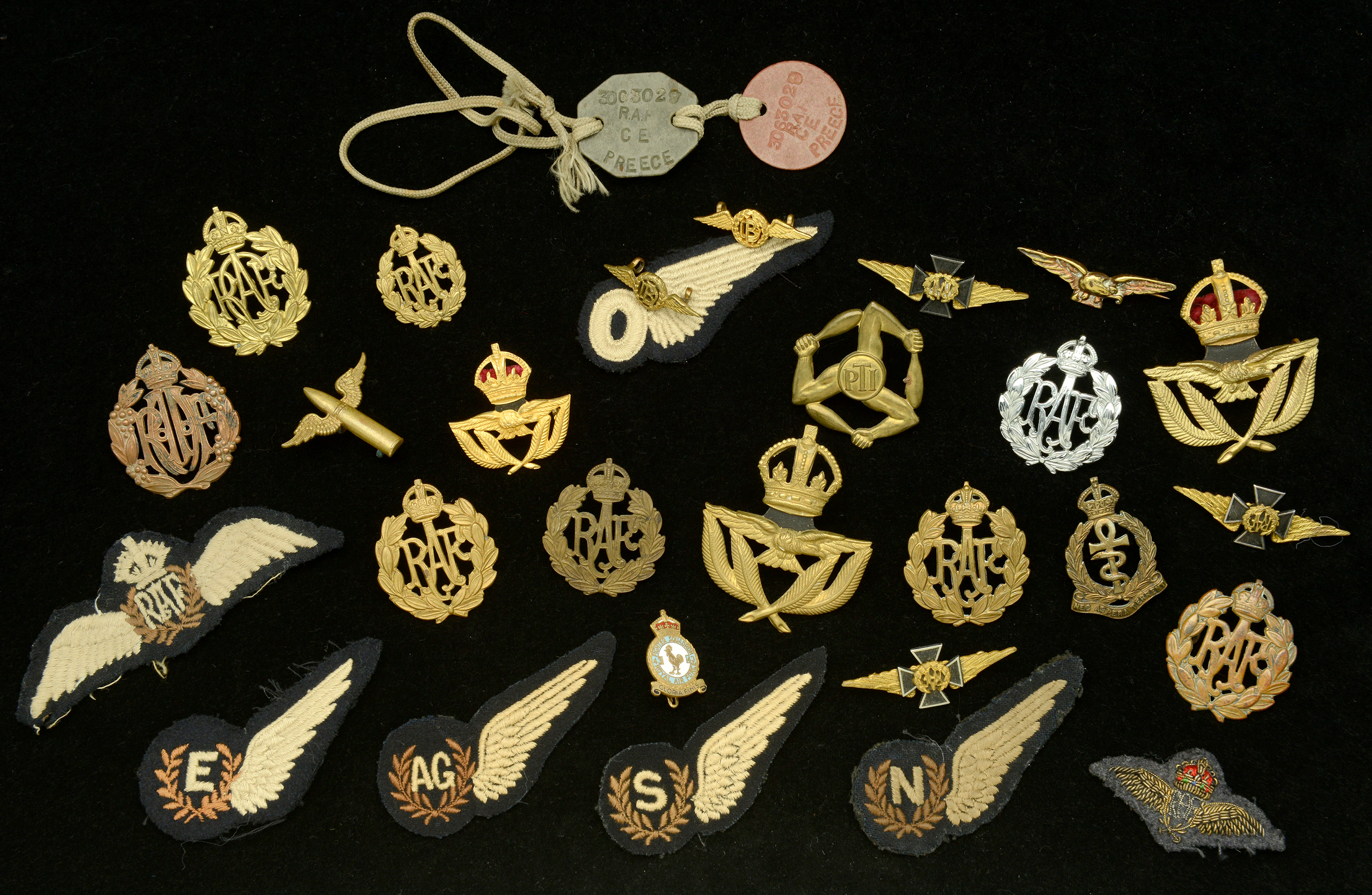 Assorted Royal Air Force and Commonwealth Air Force Insignia. A good