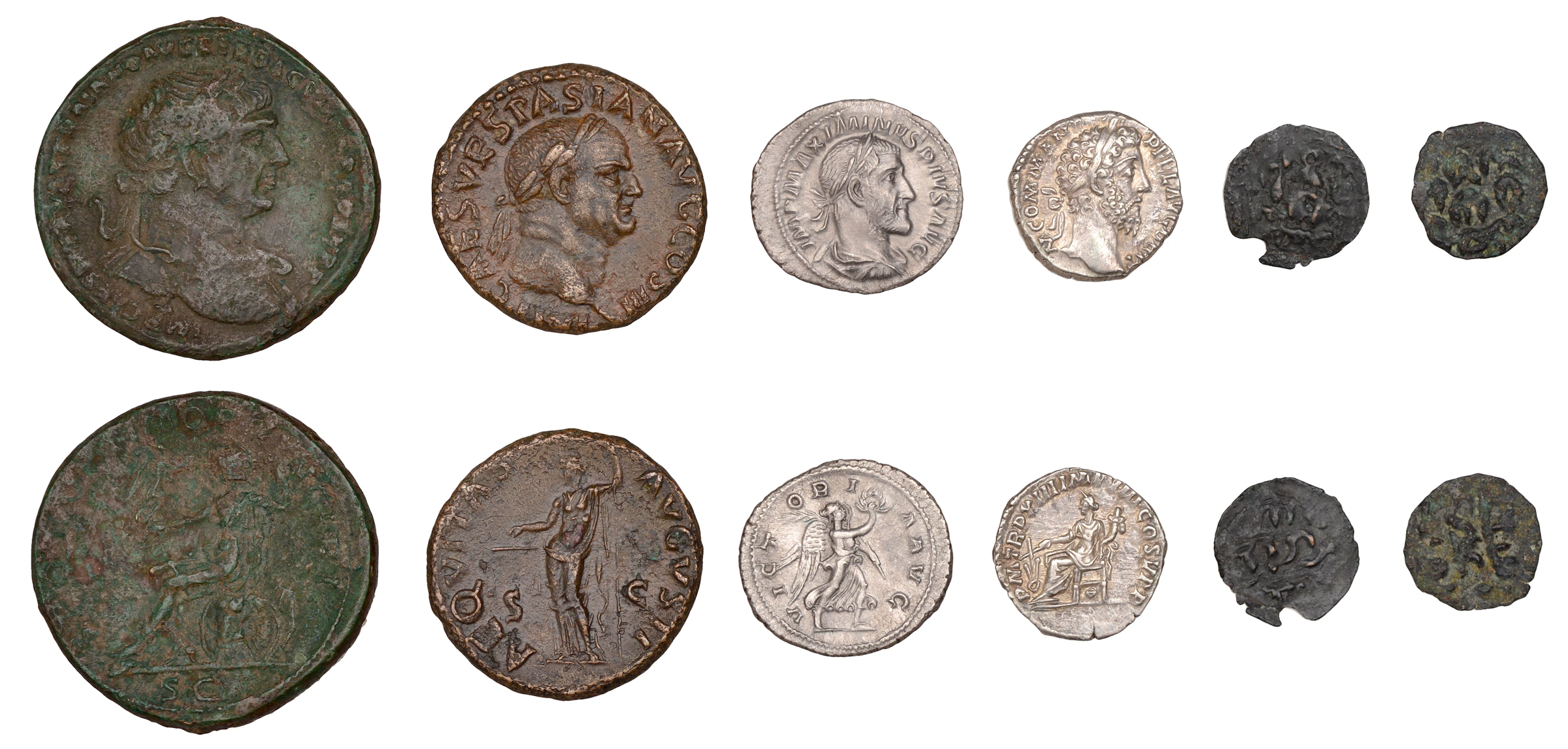 Vespasian, As, 71, laureate head right, rev. Aequitas, draped, standing
