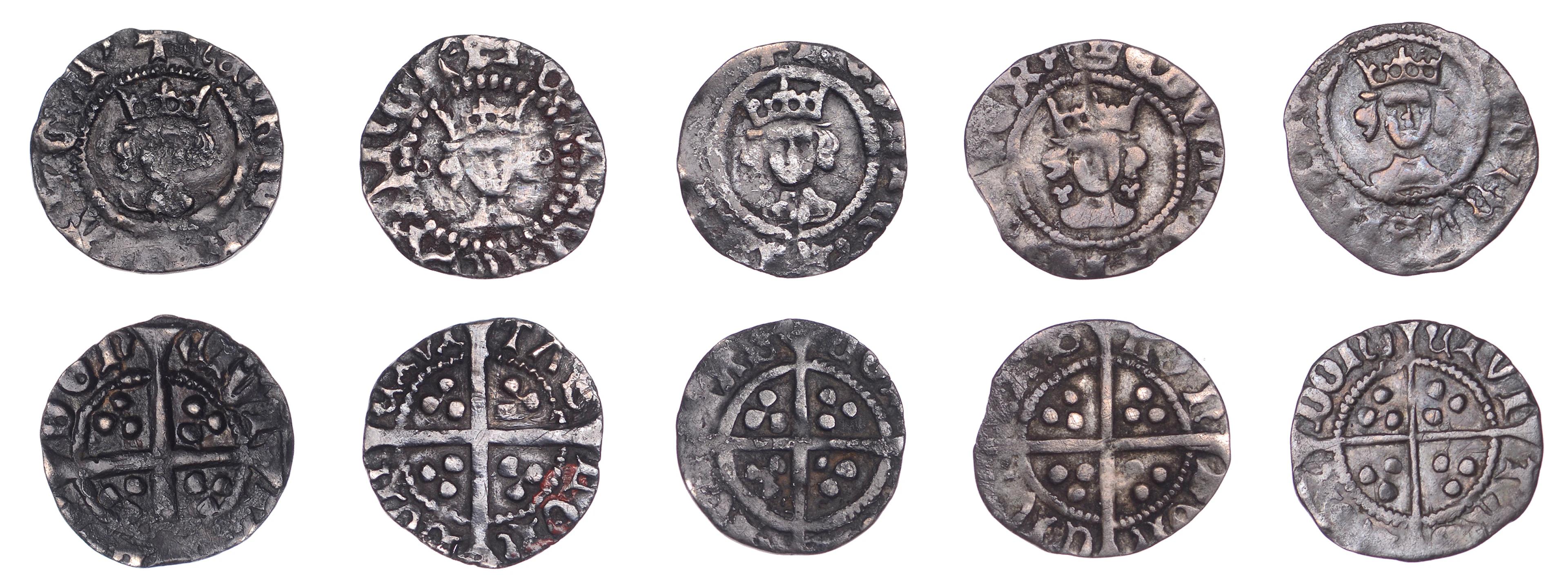 Edward IV, Light coinage, Halfpenny, London, mm. crown, , trefoils