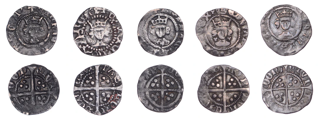 Edward IV, Light coinage, Halfpenny, London, mm. crown, , trefoils