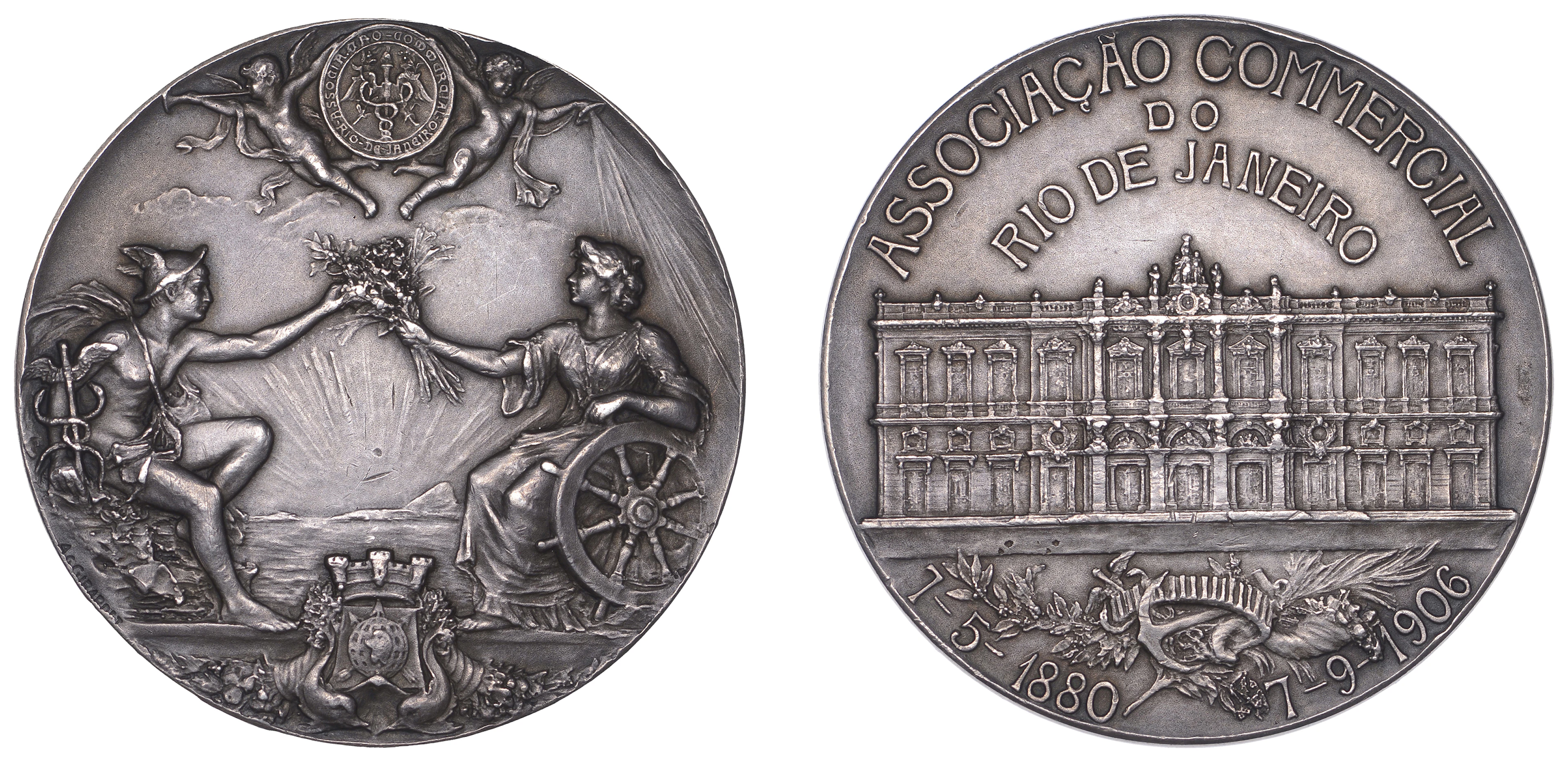 BRAZIL, Associaçao Commercial do Rio de Janeiro, 1906, a silver medal