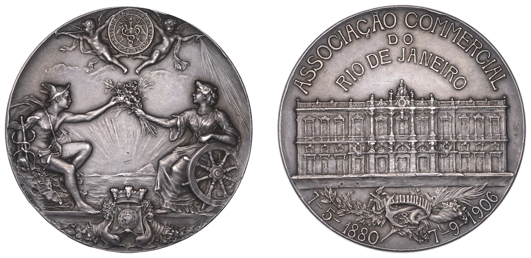 BRAZIL, Associaçao Commercial do Rio de Janeiro, 1906, a silver medal