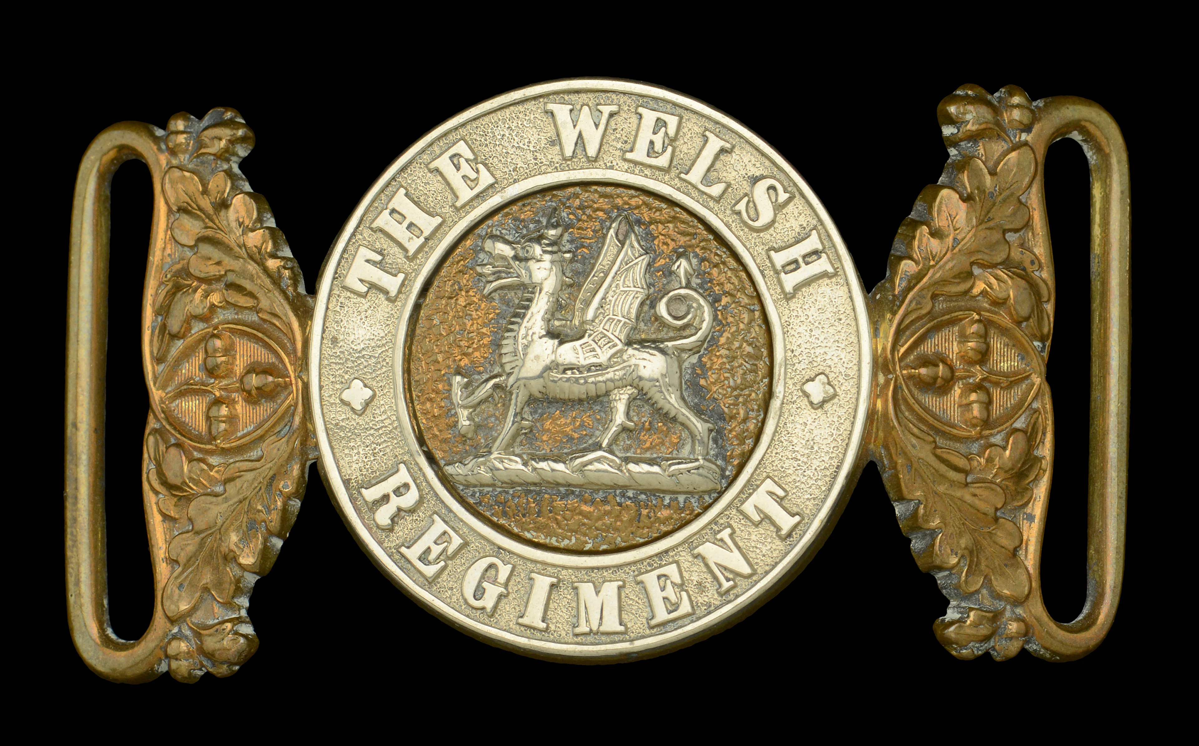 Welsh Regiment, Officer’s Waist Belt Clasp. A very good and scarce