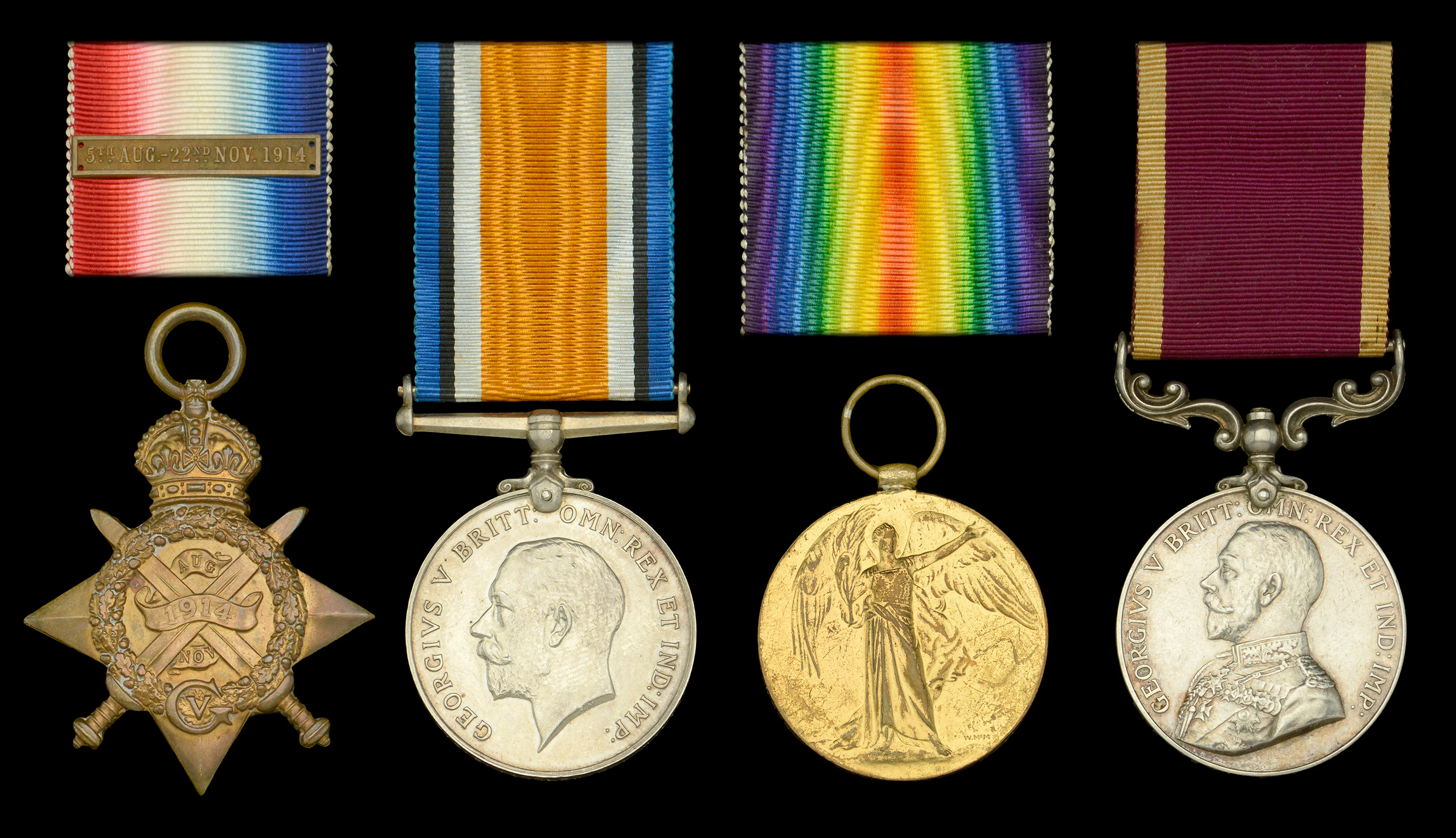 Four: Private E. Middlewick, Wiltshire Regiment 1914 Star, with clasp