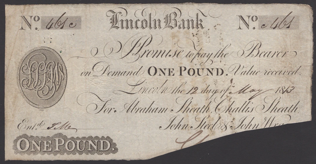 Lincoln Bank, for Abraham Sheath, Challis Sheath, John Steel & John