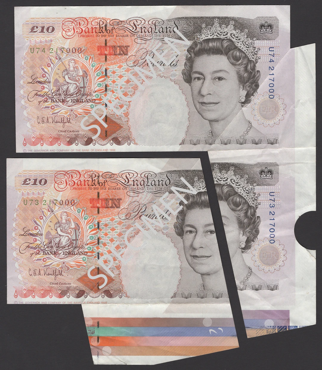 ERROR: Bank of England, Graham E. A. Kentfield, £10 (2), 29 April