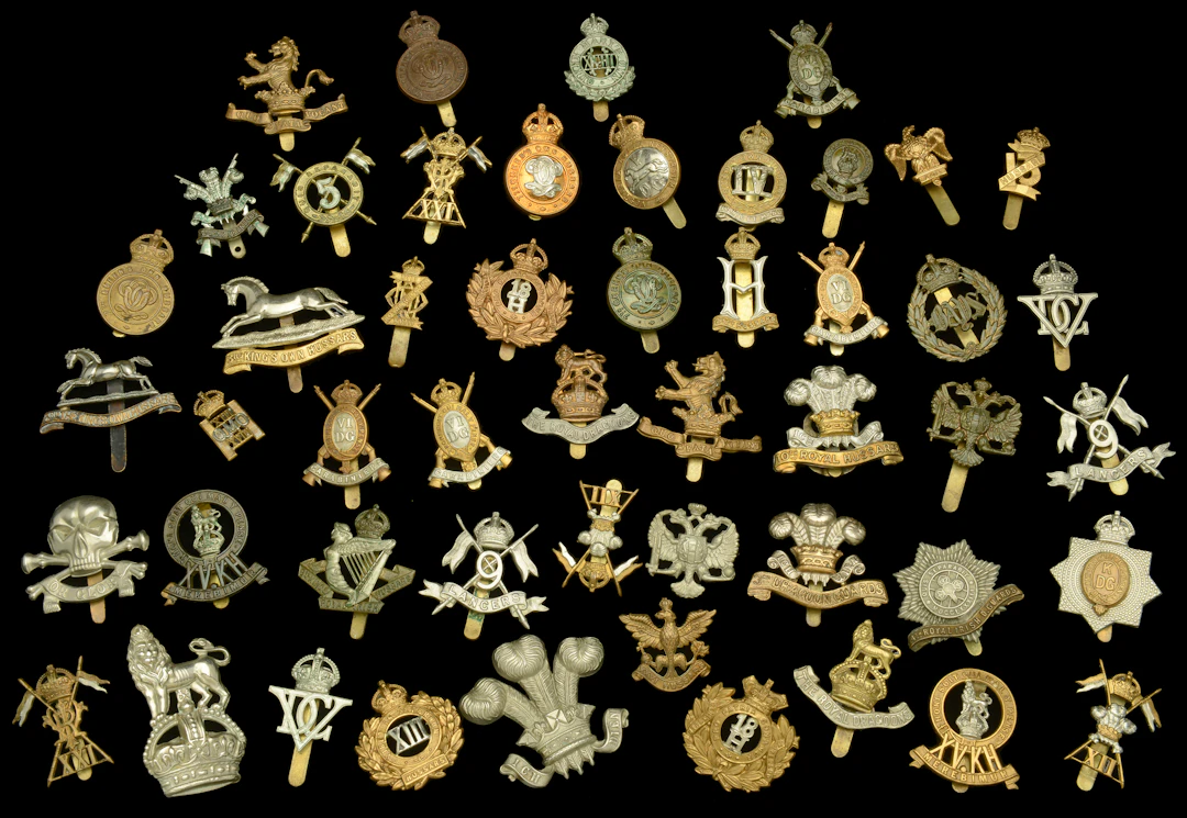 Assorted British Cavalry Badges. A good selection with Victorian and