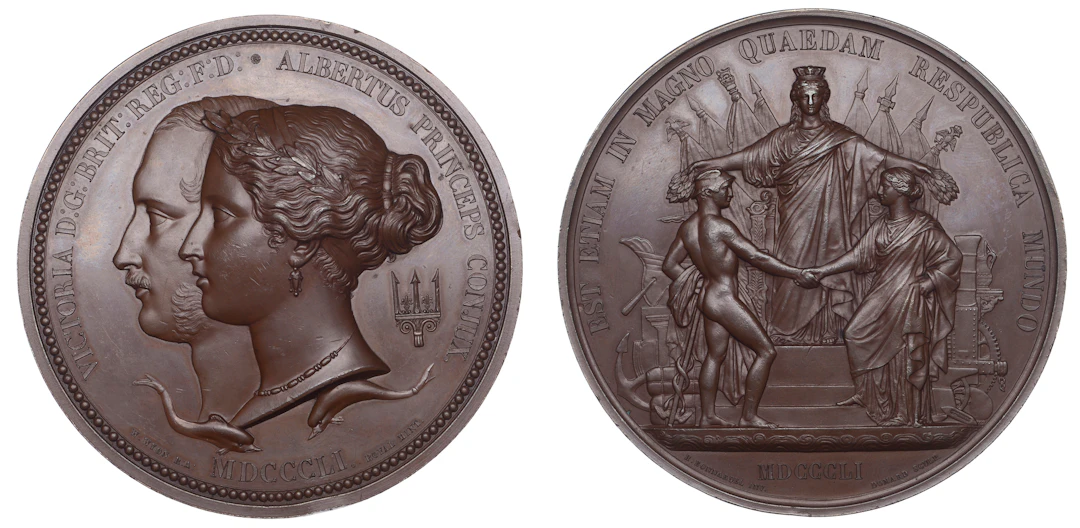 Great Exhibition, Hyde Park, 1851, Prize Medal, a copper award by