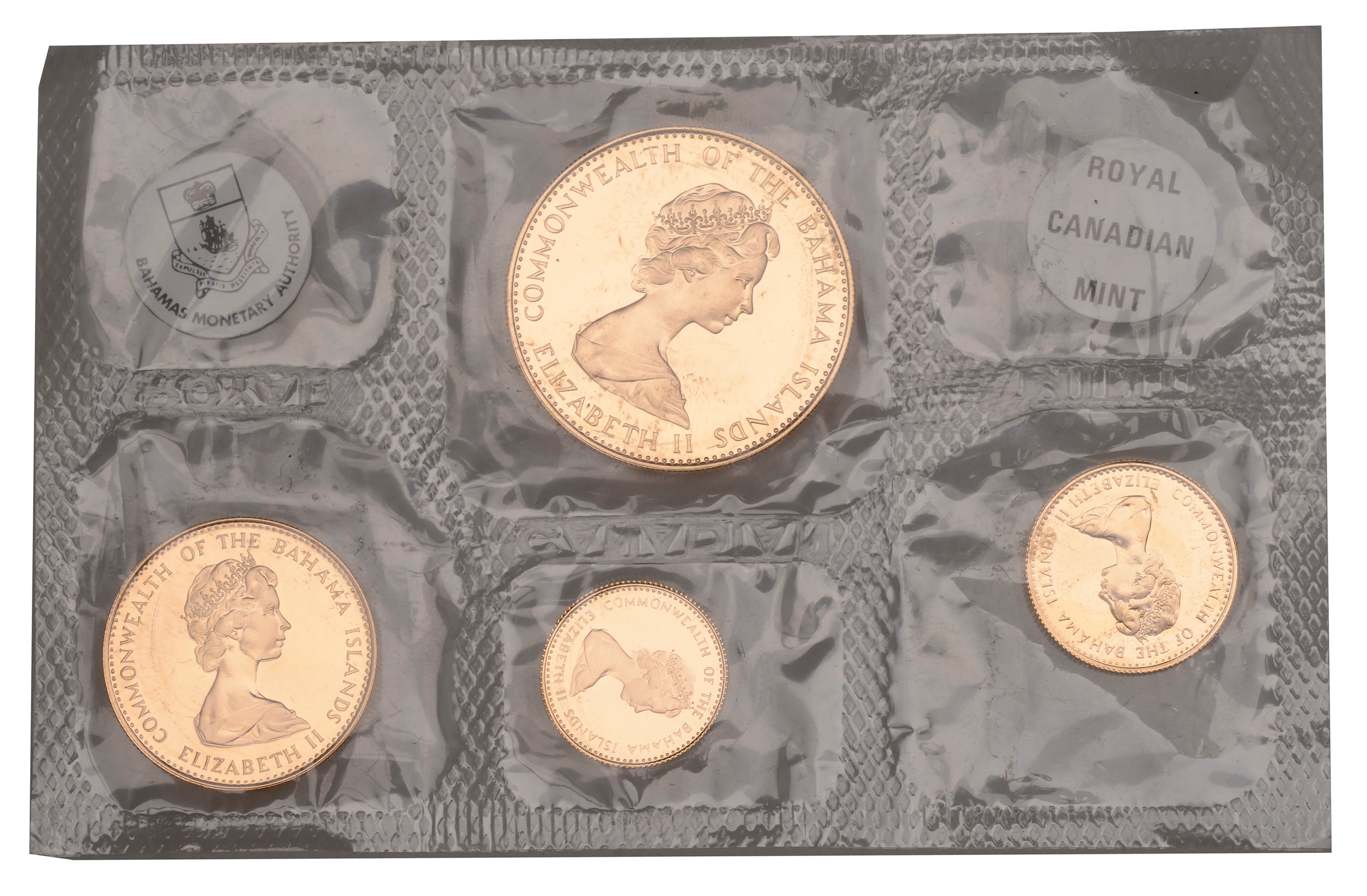 Bahamas, Elizabeth II, Proof Set, 1972, comprising 100, 50, 20, and