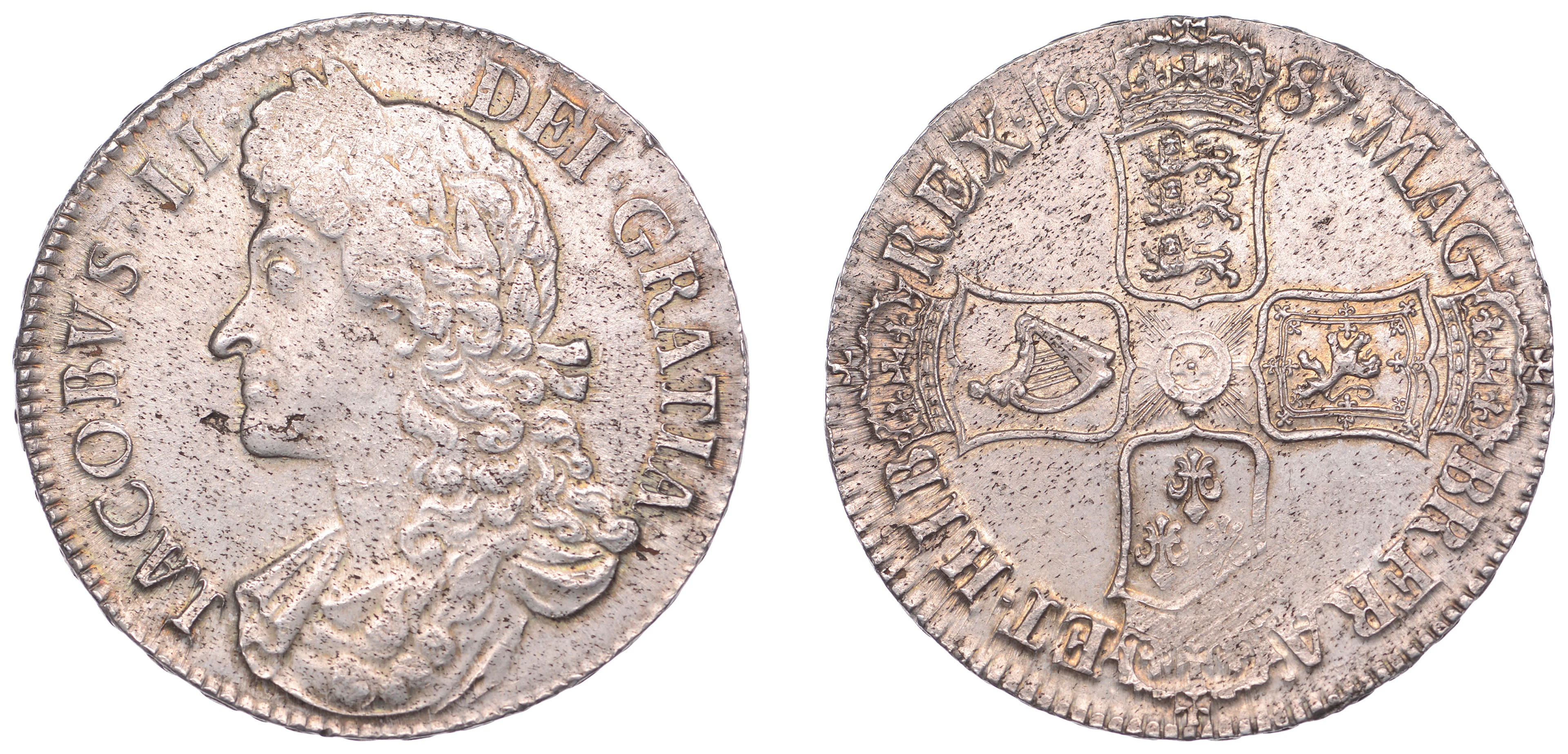 James II (1685-1688), Crown, 1687, second bust, edge tertio (ESC 741;
