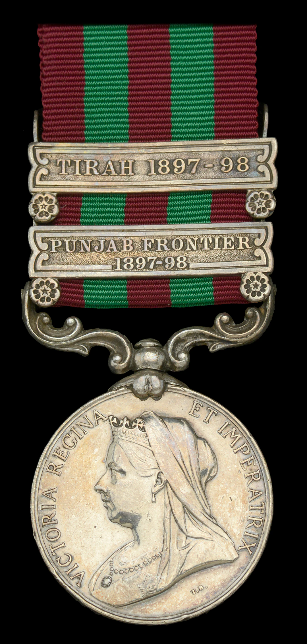 India General Service 1895-1902, 2 clasps, Punjab Frontier 1897-98