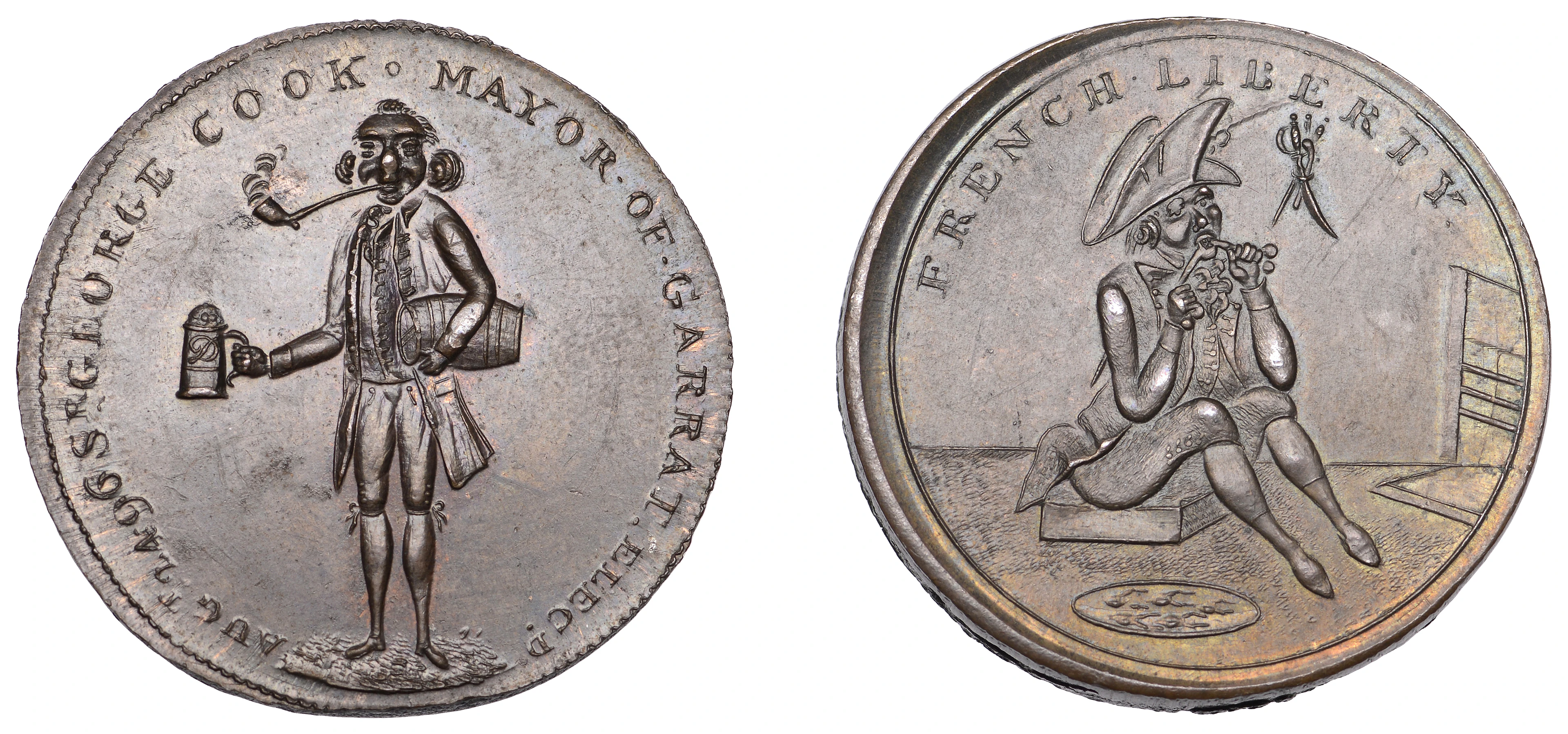 18th Century Tokens, SURREY, Lambeth, Prattent’s Penny, [17]96, standing
