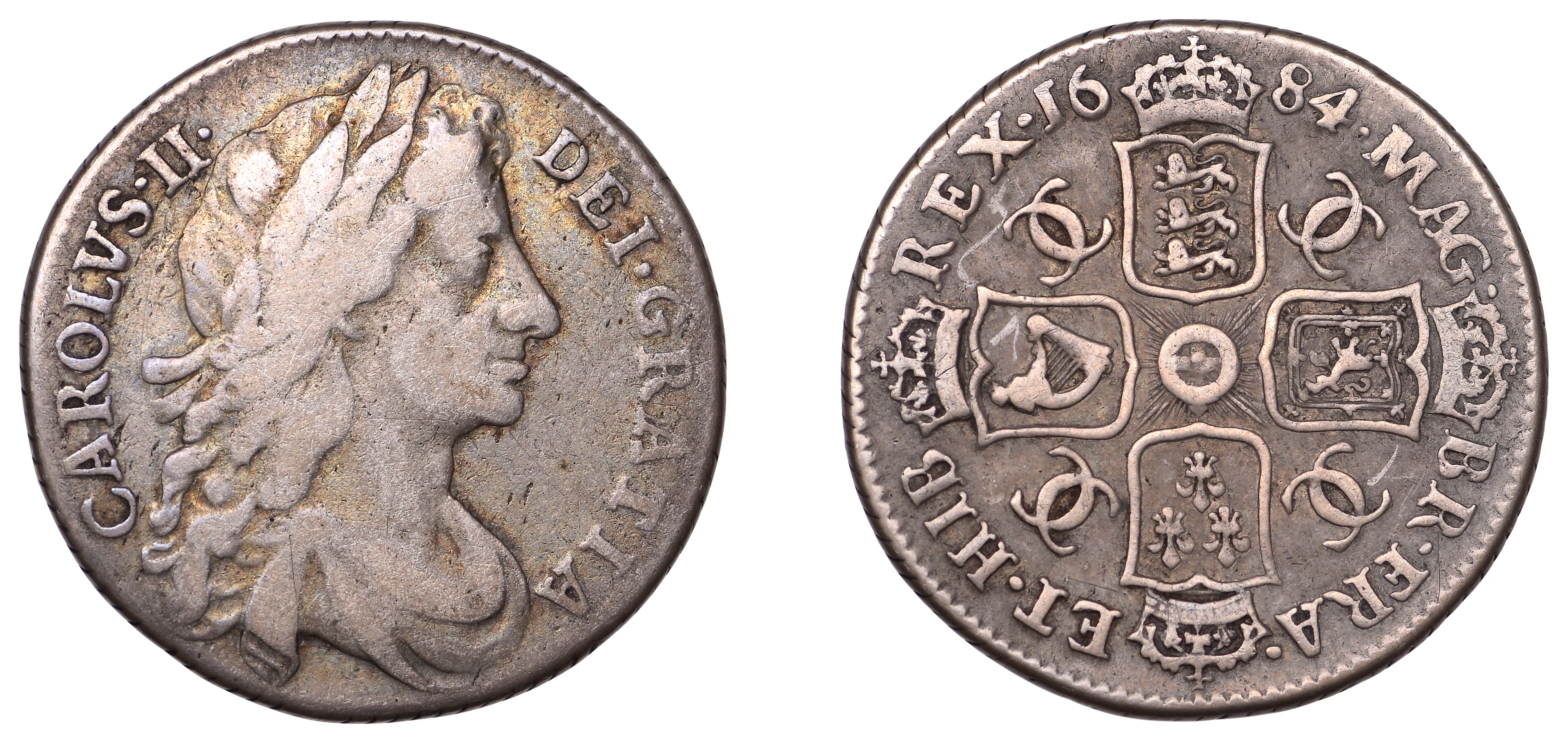 Charles II (1660-1685), Shilling, 1684, fourth bust (ESC 559; S 3381).