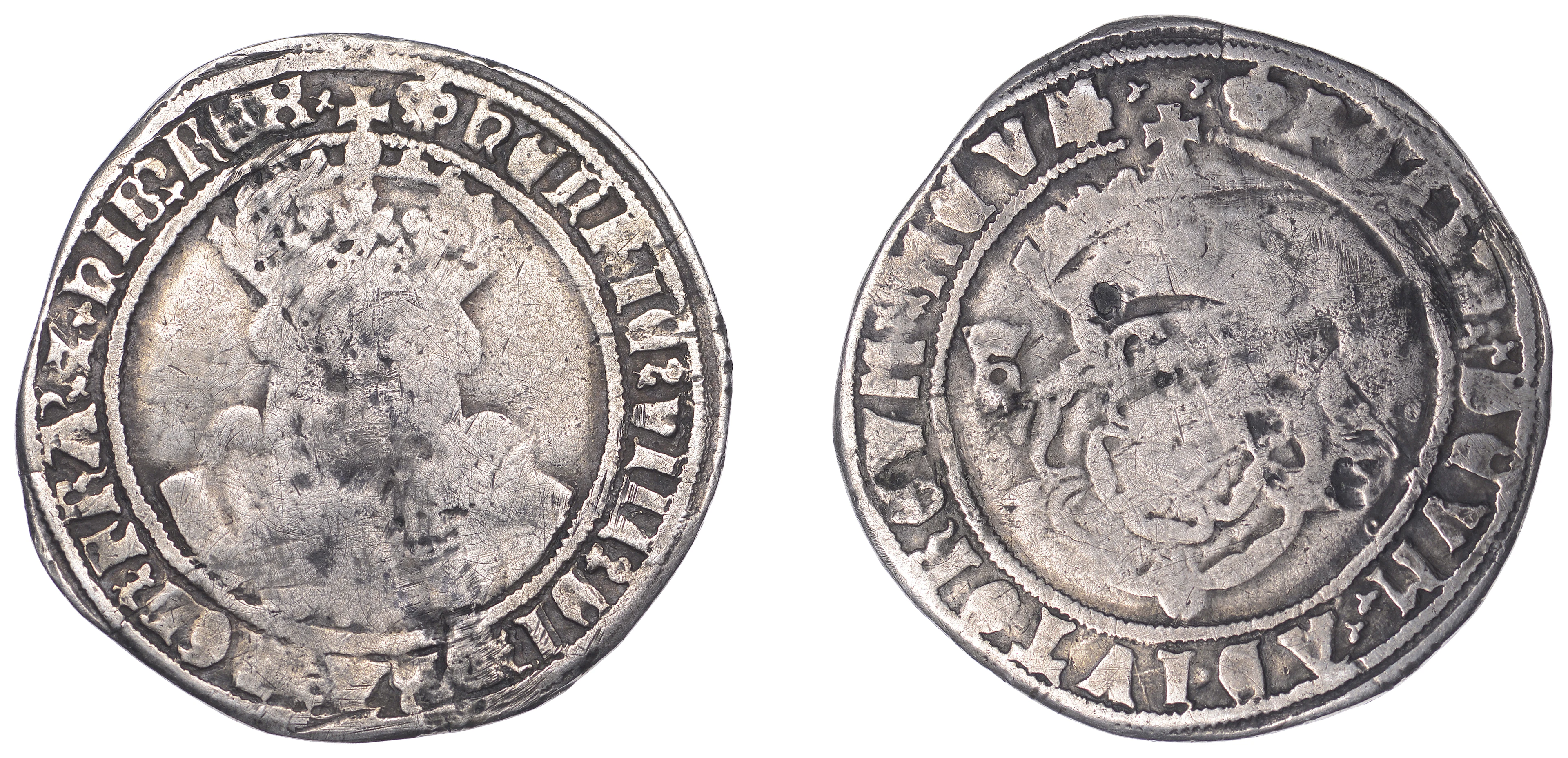 Henry VIII (1509-1547), Third coinage, Testoon, Tower, mm. lis, crowned