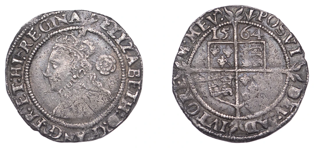 Elizabeth I (1558-1603), Third issue, Threepence, 1564, mm. pheon