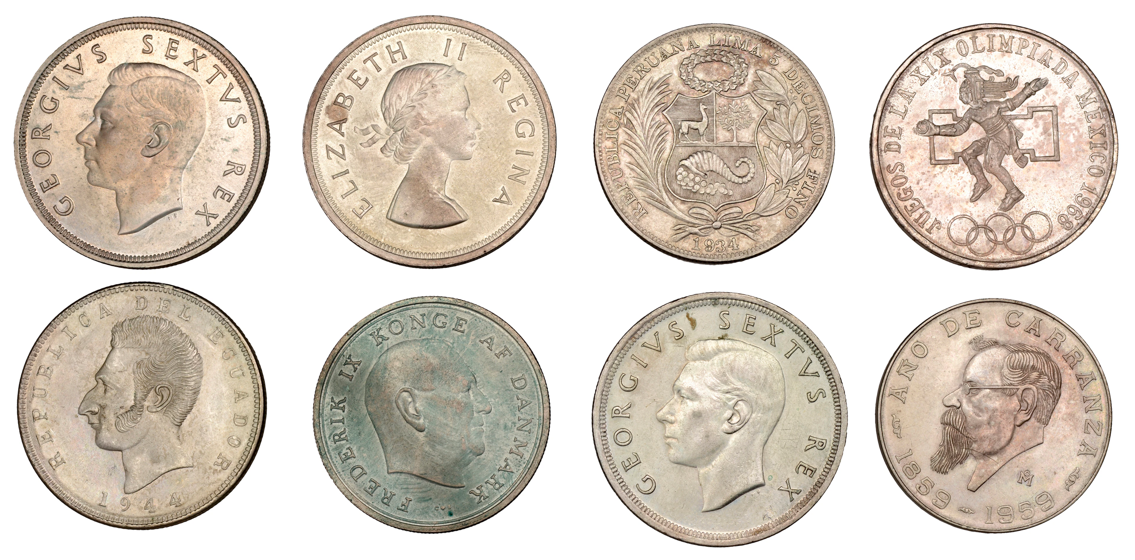 Miscellaneous, ECUADOR, Republic, 5 Sucres, 1944mo, Mexico City (KM
