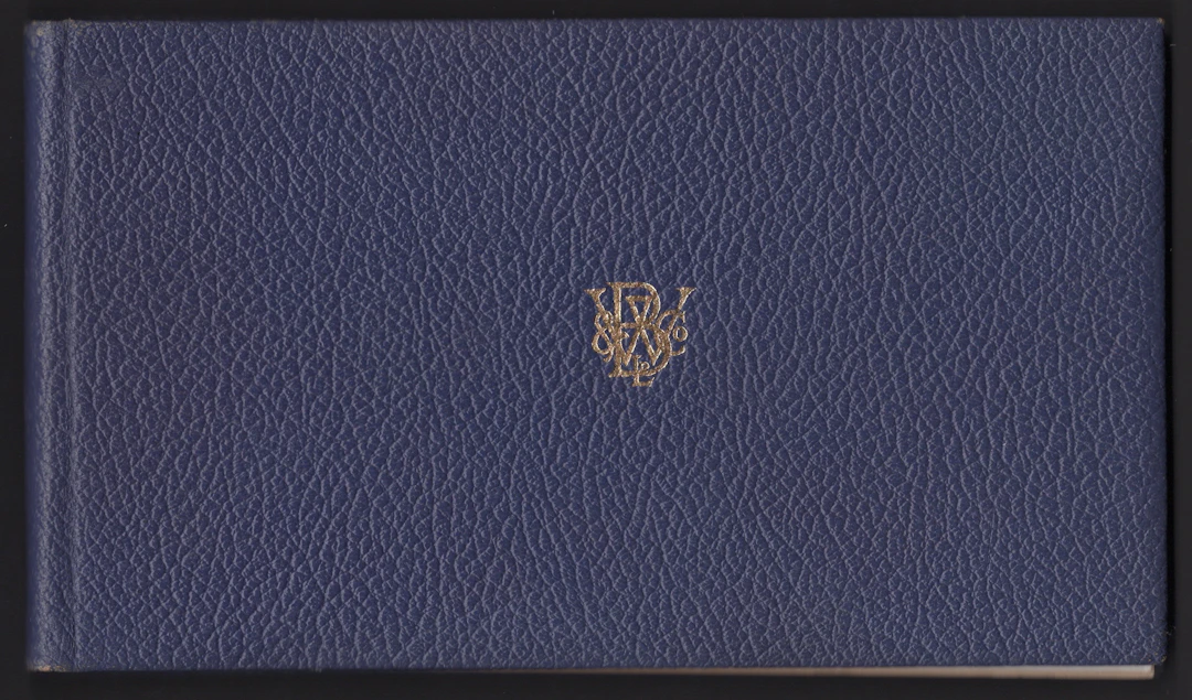 A dark blue Bradbury Wilkinson album, formerly housing all the previously-listed