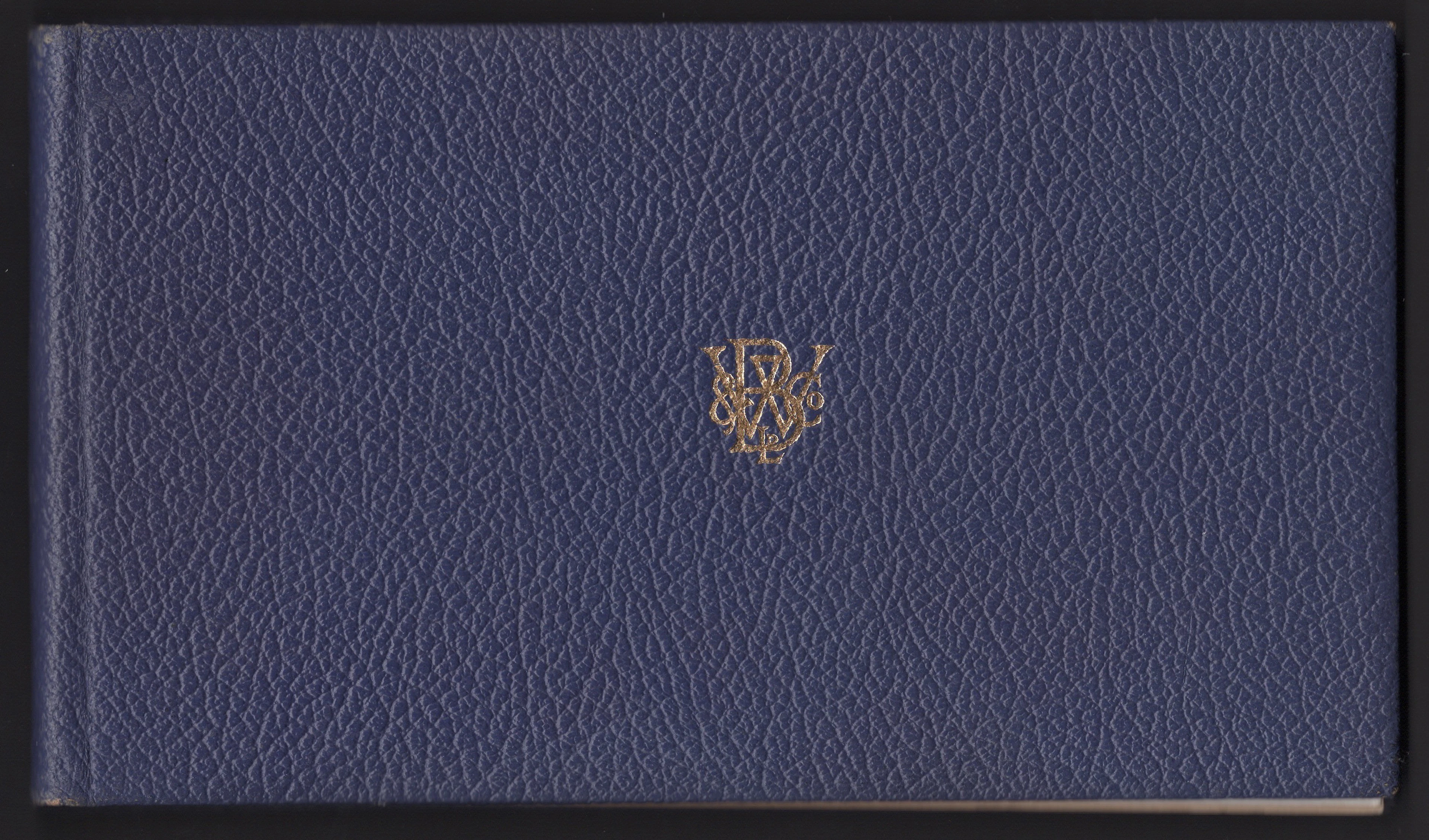 A dark blue Bradbury Wilkinson album, formerly housing all the previously-listed