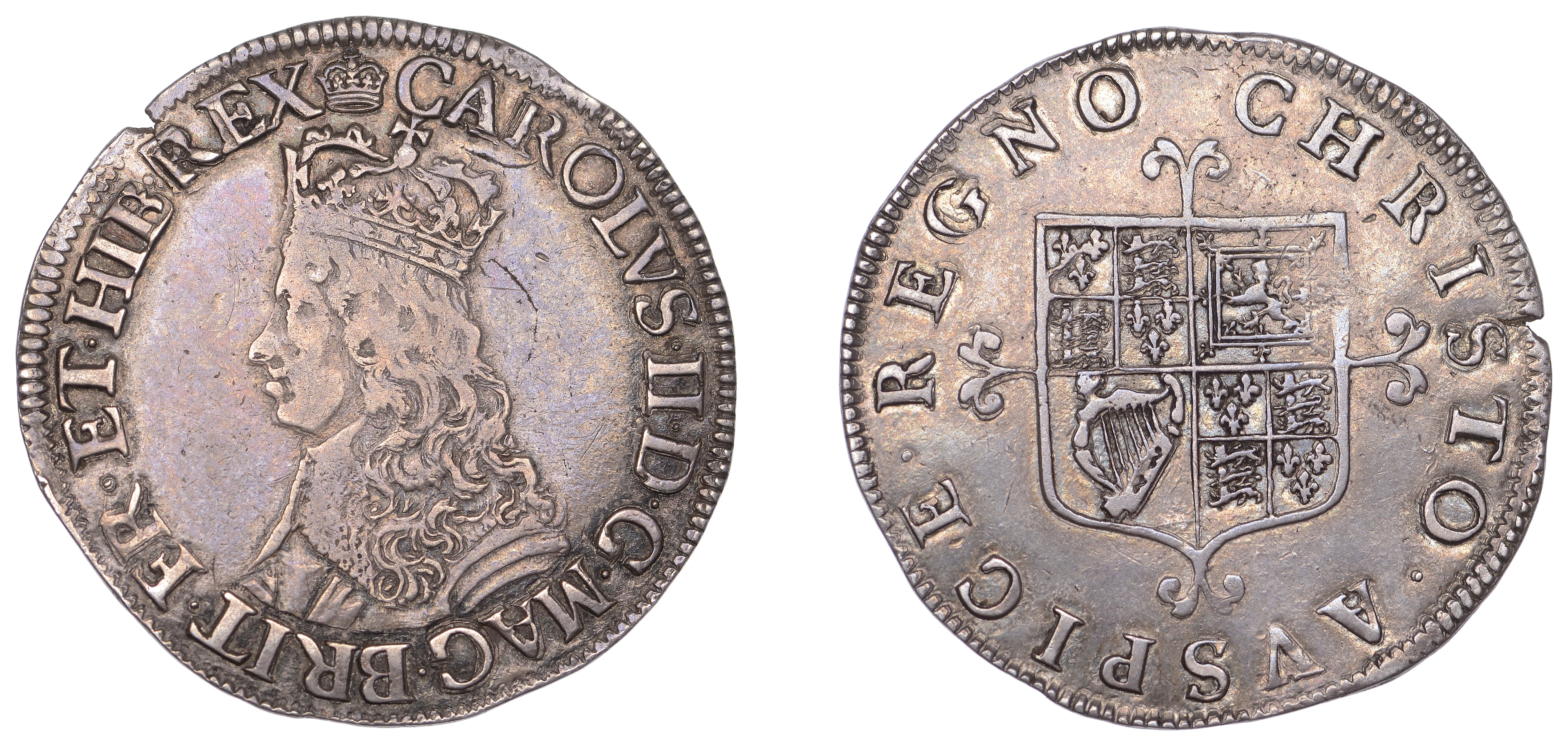 Charles II (1660-1685), First Hammered issue, Shilling, mm. crown