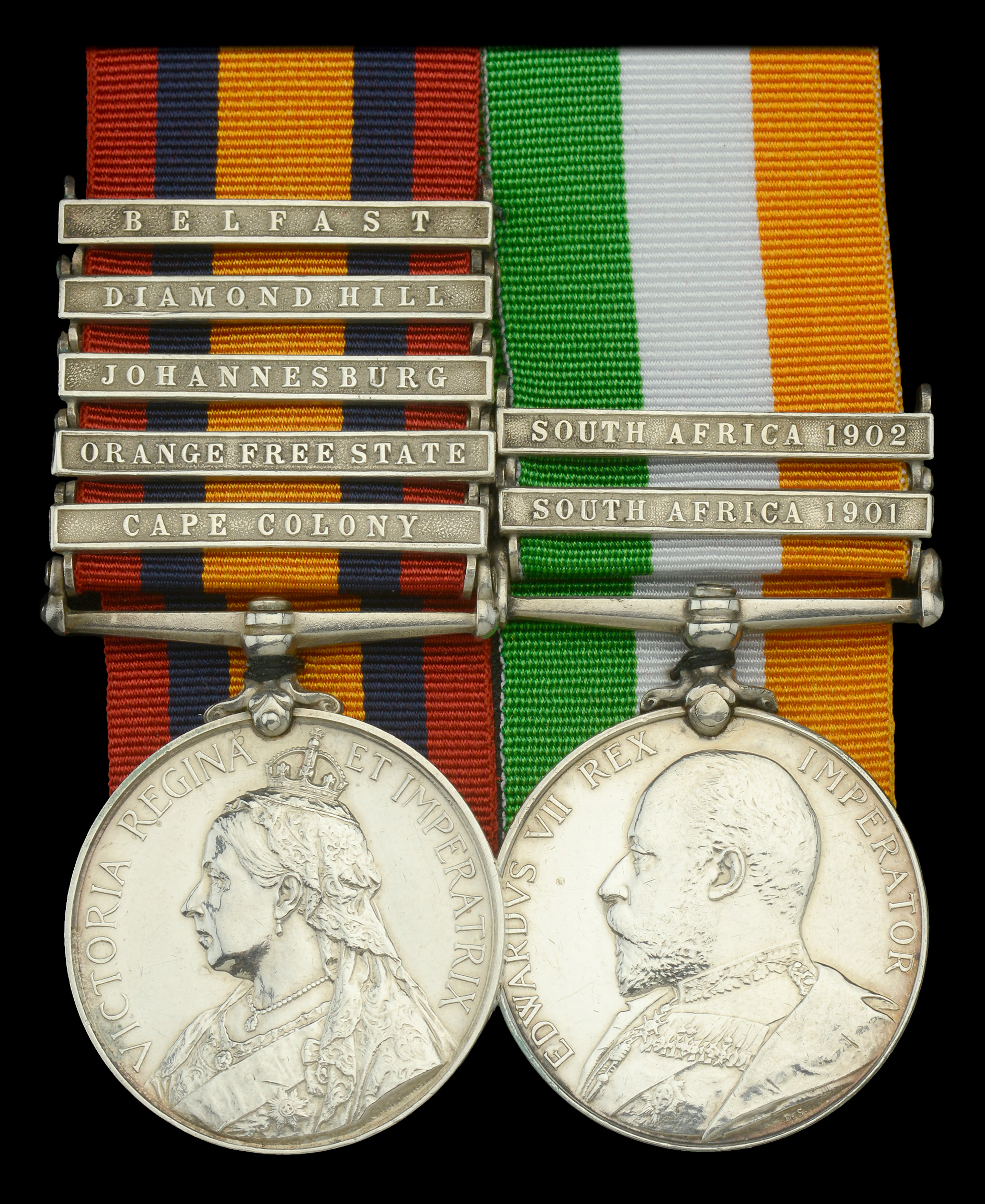 Pair: Private F. G. Smith, Coldstream Guards Queen’s South Africa