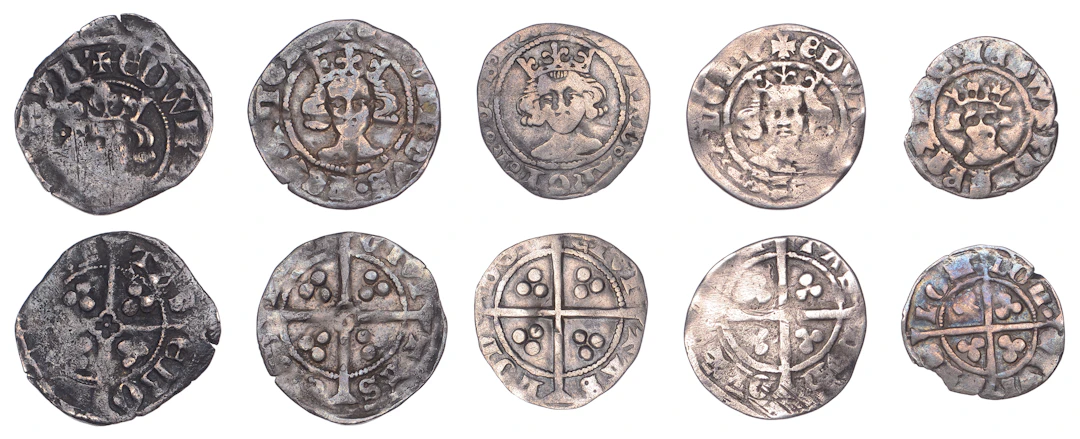Edward III, Fourth coinage, Treaty period, Penny, York, Abp Thoresby