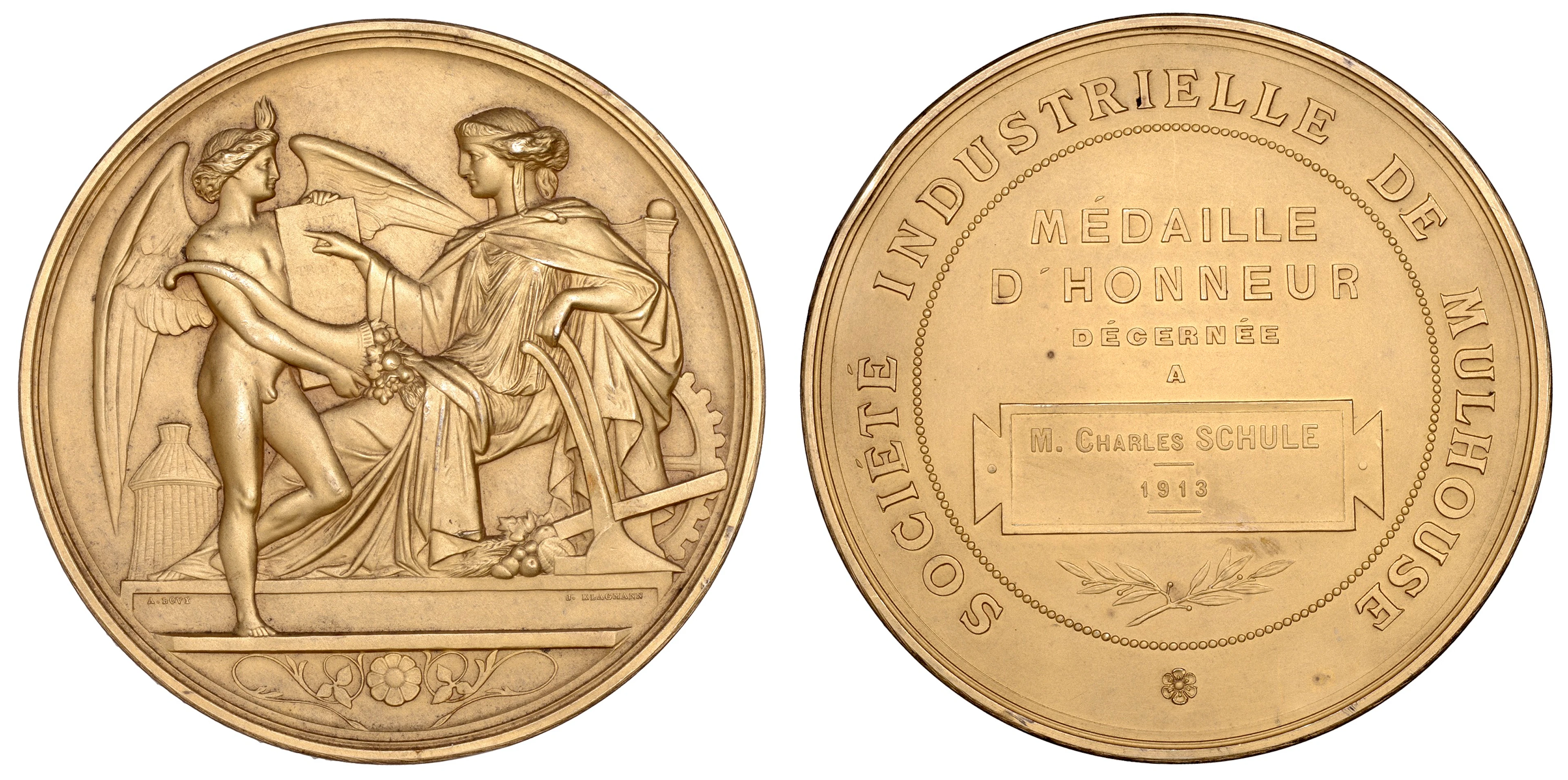 France, Société Industrielle de Mulhouse, Médaille d’Honneur, a large