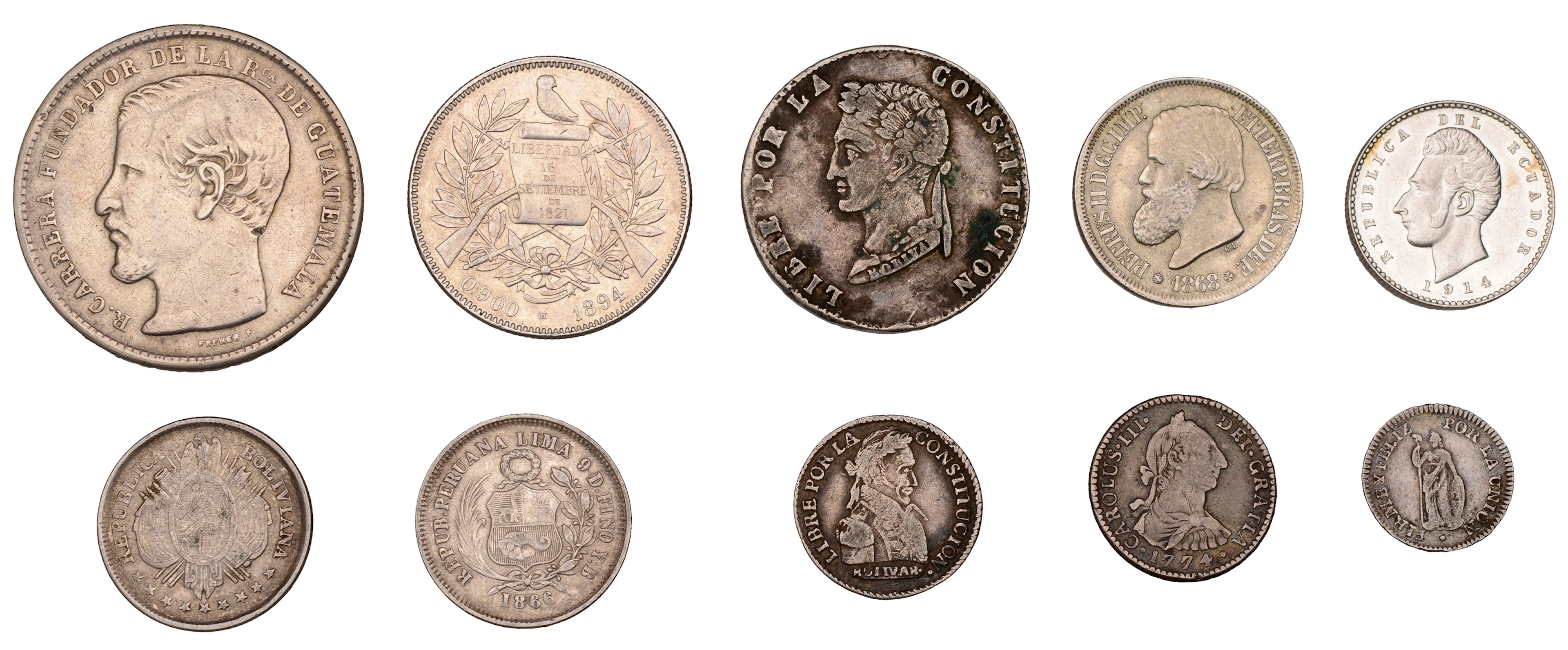 Miscellaneous, GUATEMALA, Republic, Peso, 1870r, Guatemala (KM 190);
