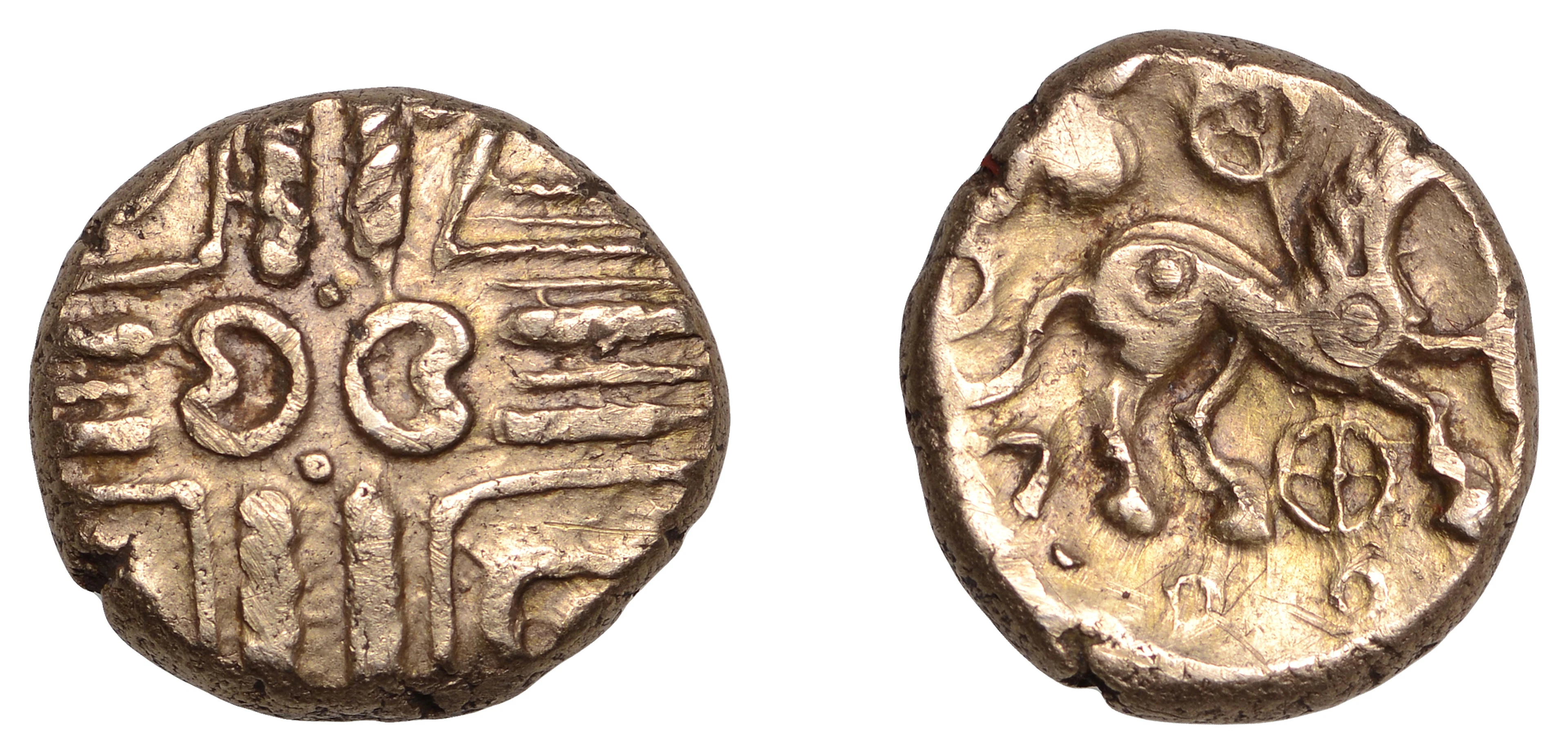 British Iron Age, NORTH-EAST THAMES, Uninscribed issues, gold Stater