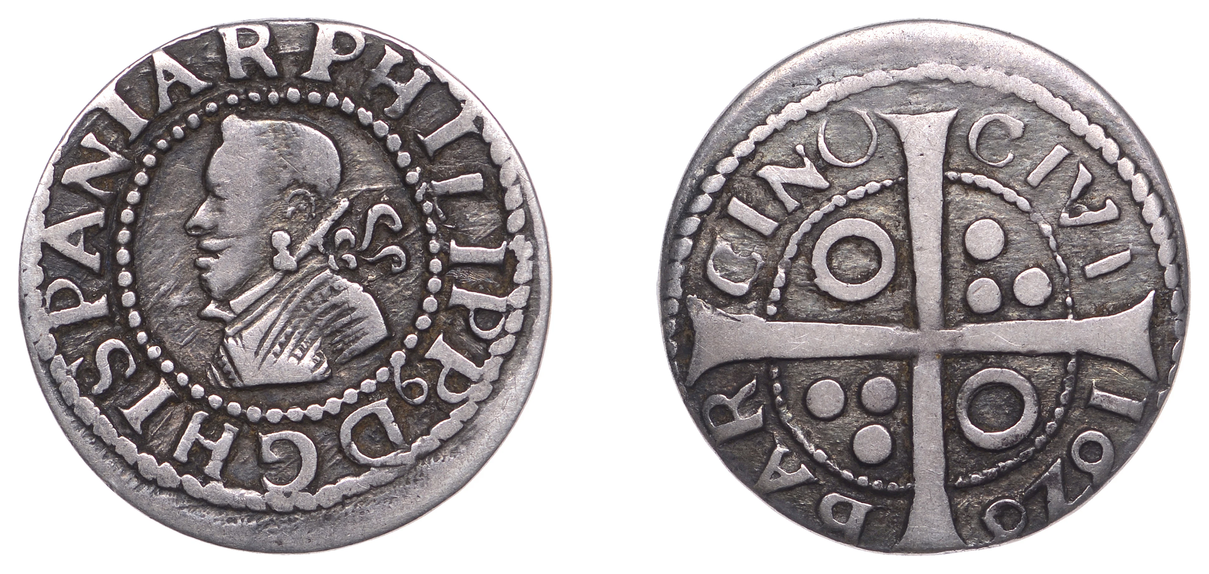 Spain, BARCELONA, Philip IV, Croat, 1626, Barcelona, 2.98g/12h (AC
