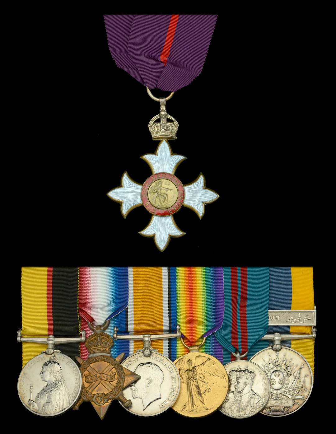 A rare re-conquest of the Sudan and Great War C.B.E. group of seven
