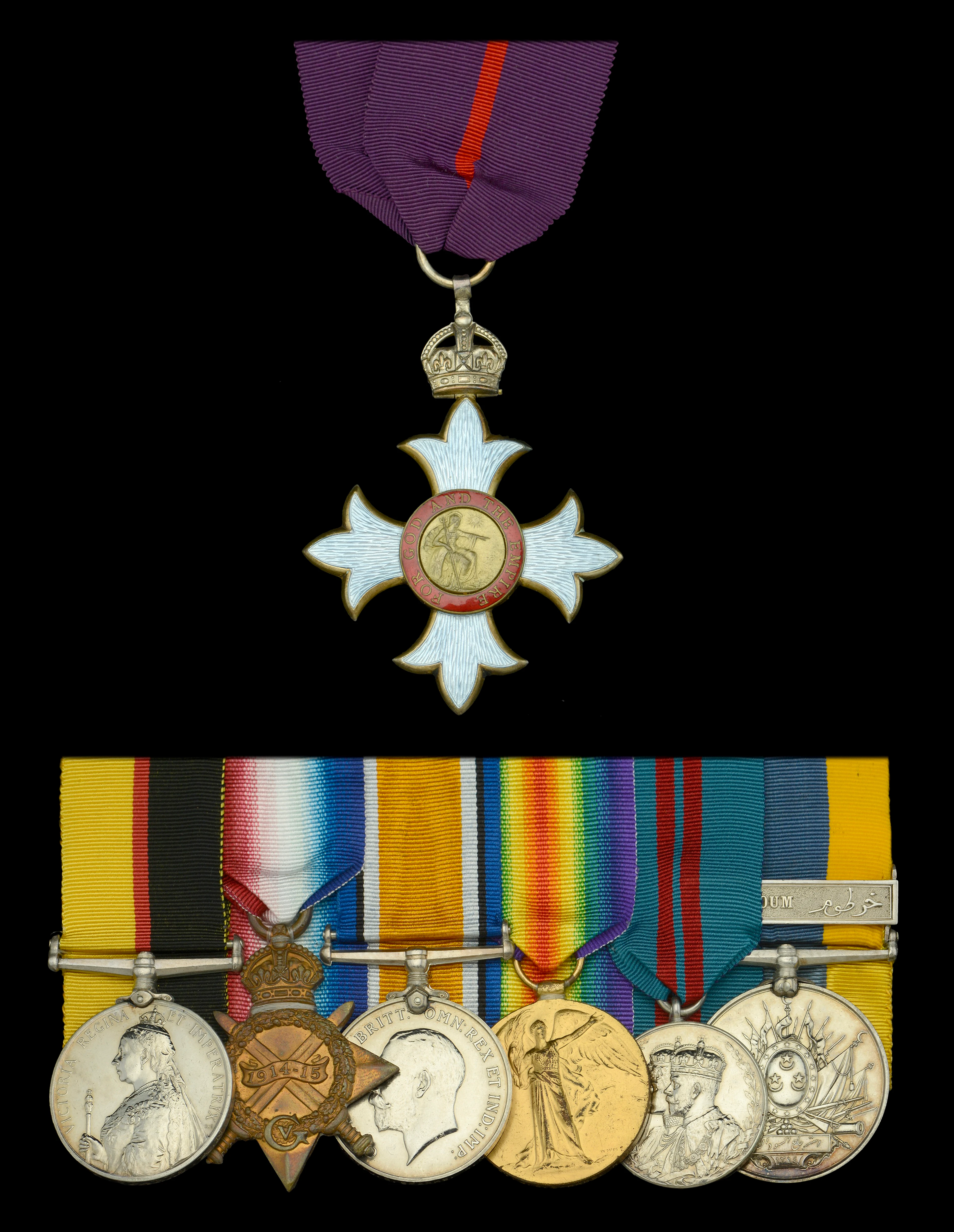 A rare re-conquest of the Sudan and Great War C.B.E. group of seven