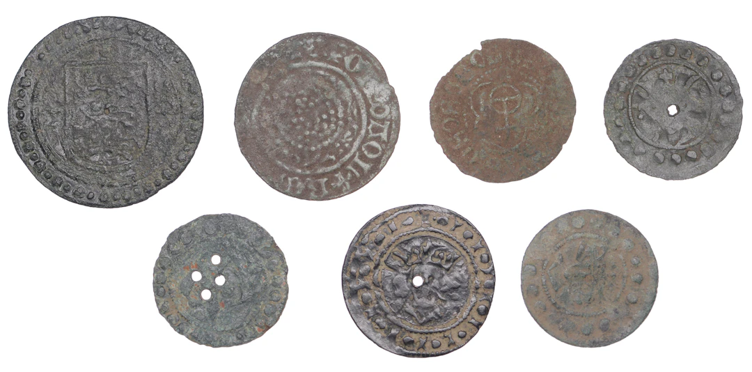 Edward I, Jeton, c. 1285, shield with three lions passant, fleurs