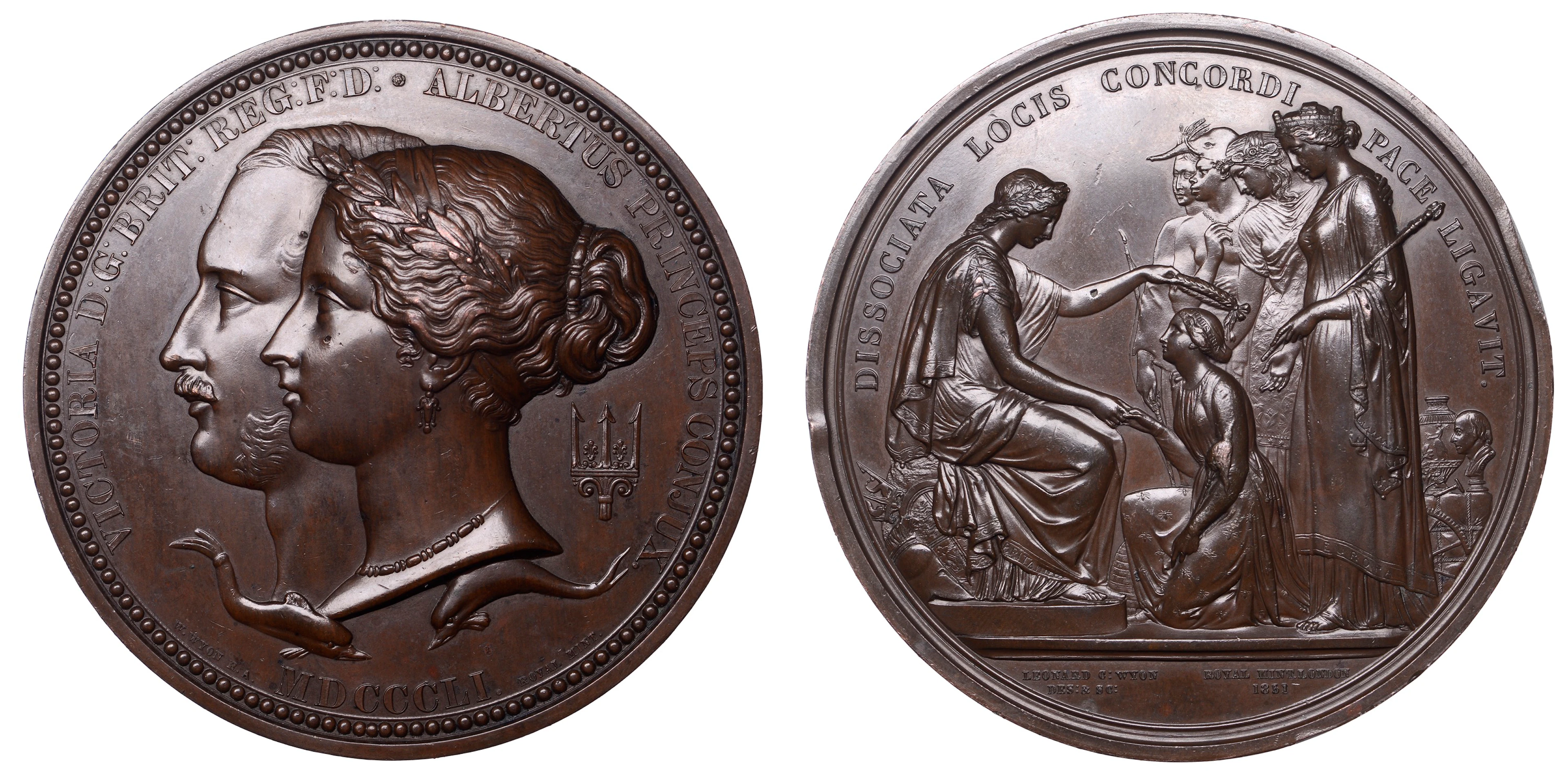 Great Exhibition, Hyde Park, 1851, Prize Medal, a copper award by