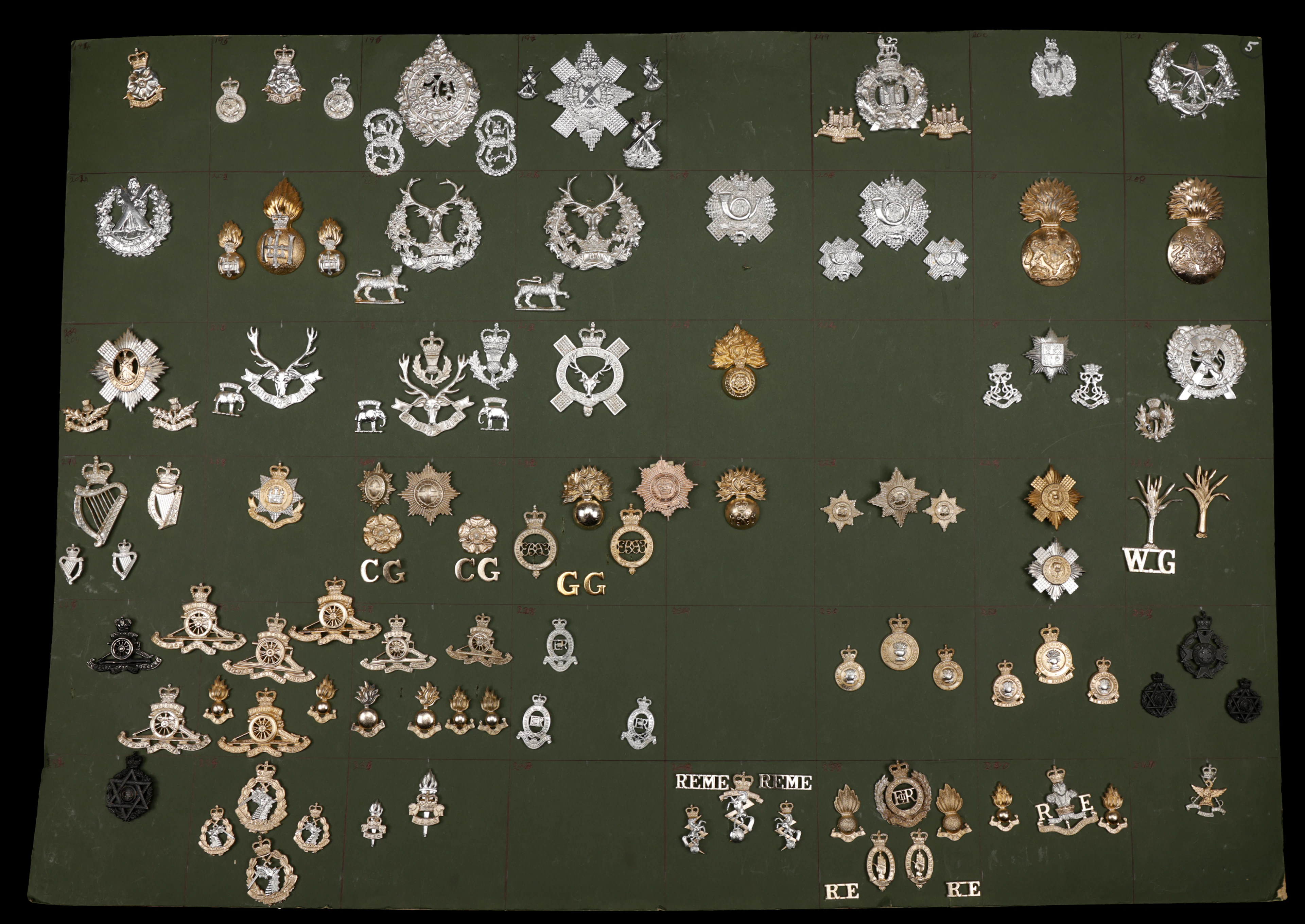 Assorted anodised Cap Badge Insignia. A very good and comprehensive
