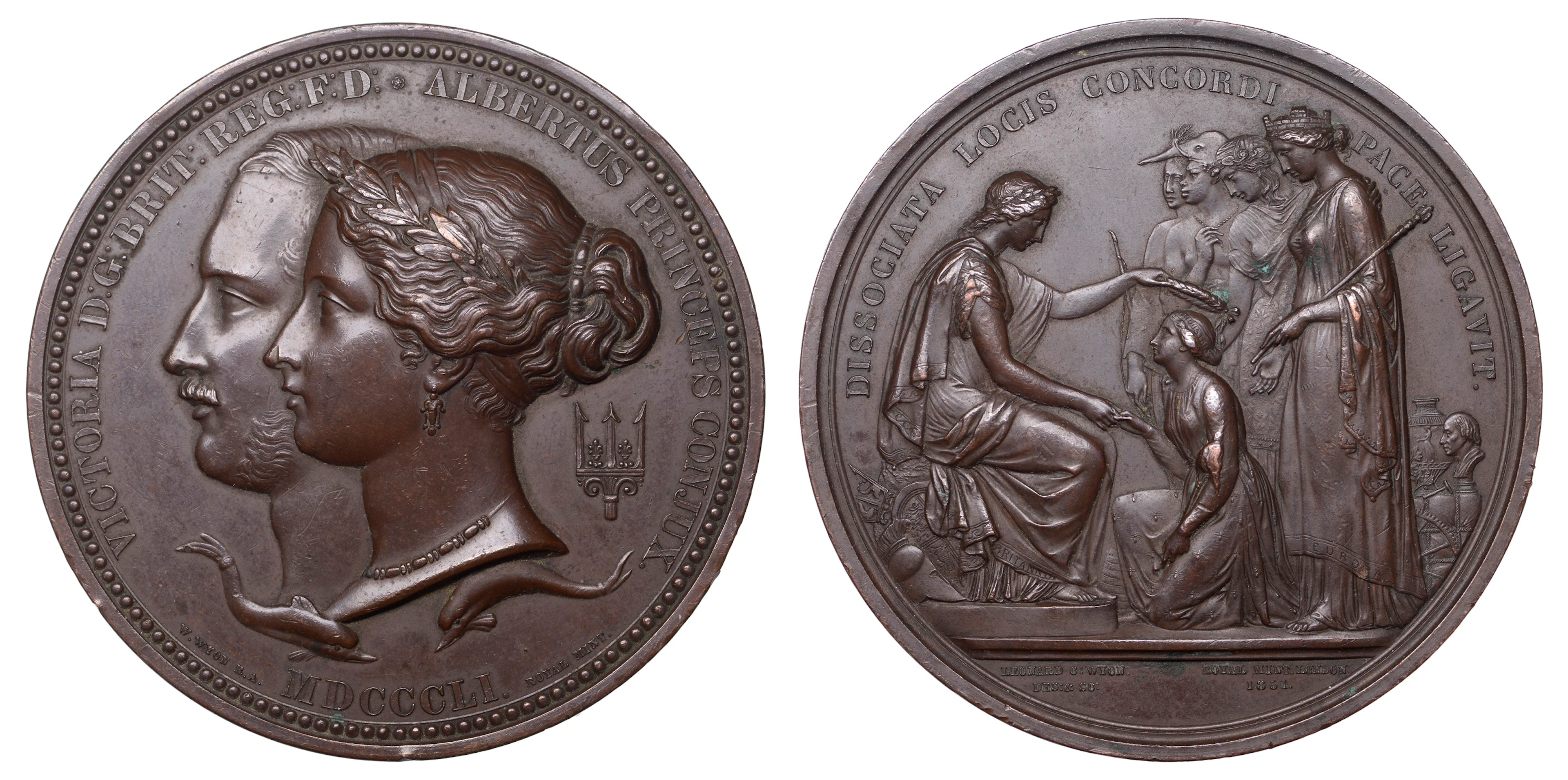 Great Exhibition, Hyde Park, 1851, Prize Medal, a copper award by