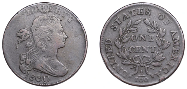 United States of America, Cent, 1800, Philadelphia (KM 22). Fine £150-£200