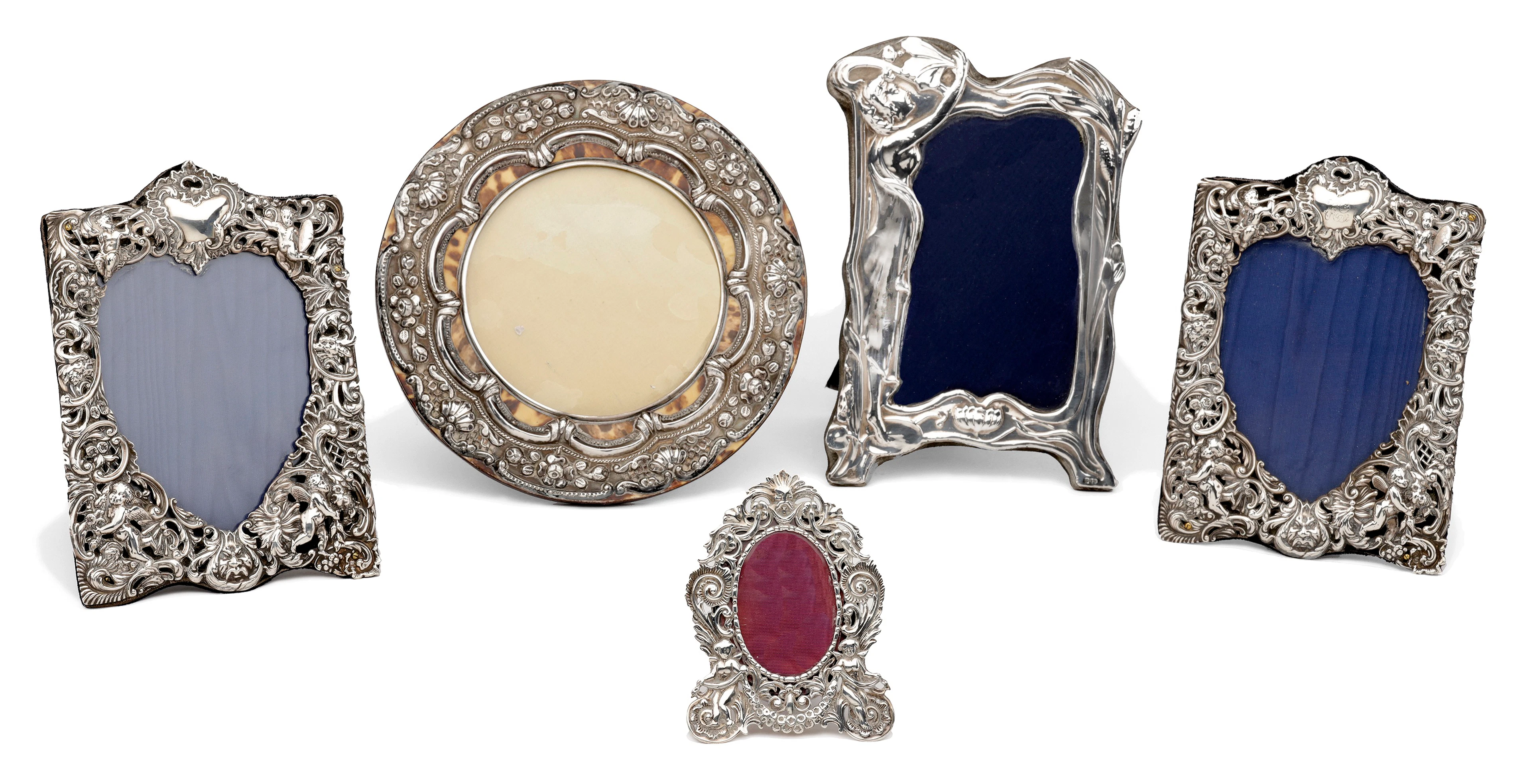 A silver Art Nouveau style photograph frame, by David Richards & Sons