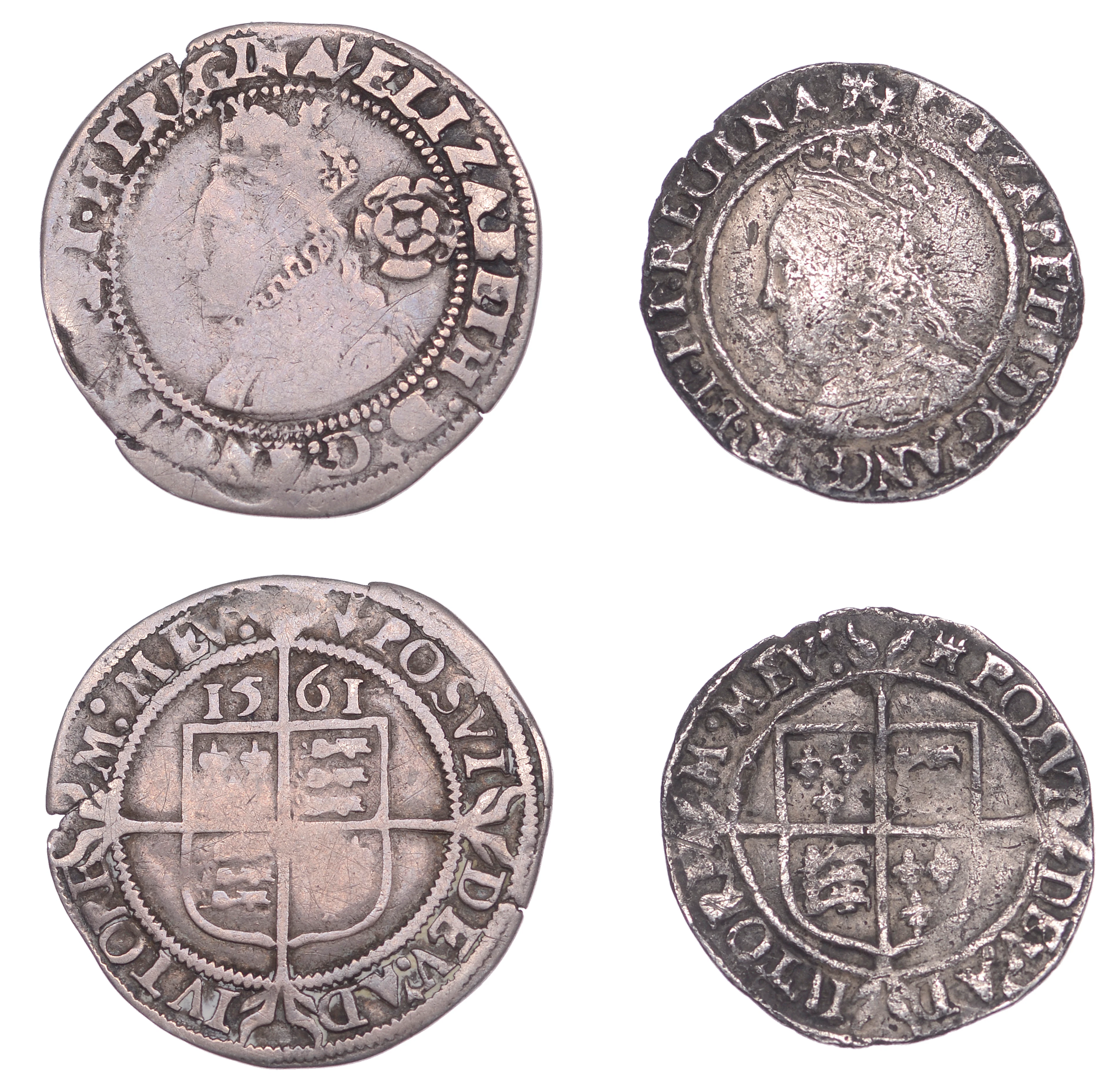 Elizabeth I, Third issue, Threepence, 1561, mm. pheon, bust 3F, very