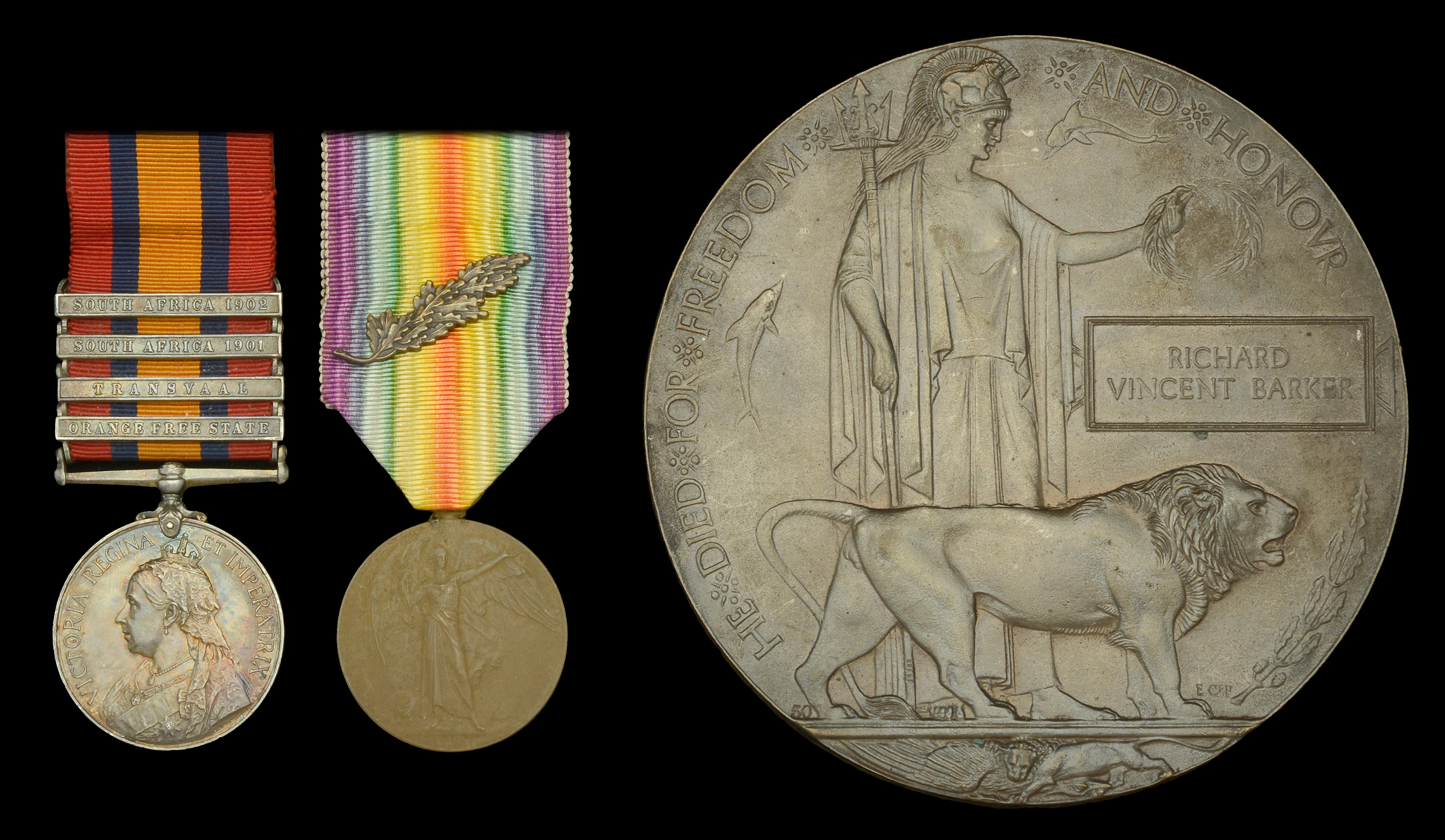 Pair: Captain R. V. Barker, 1st Battalion, Royal Welsh Fusiliers