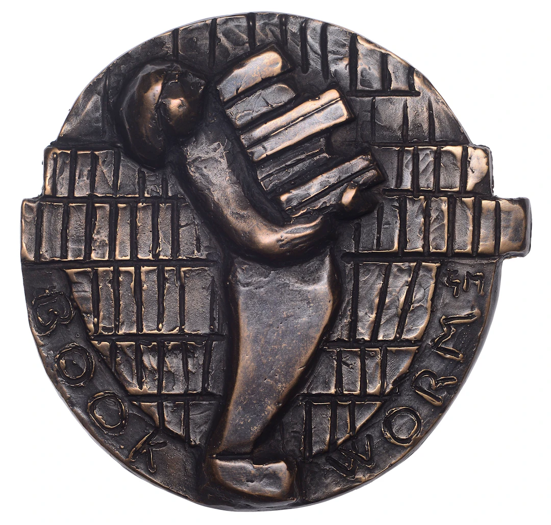 CANADA, Bookworm, 2006, a uniface cast bronze medal by G. Maas, female