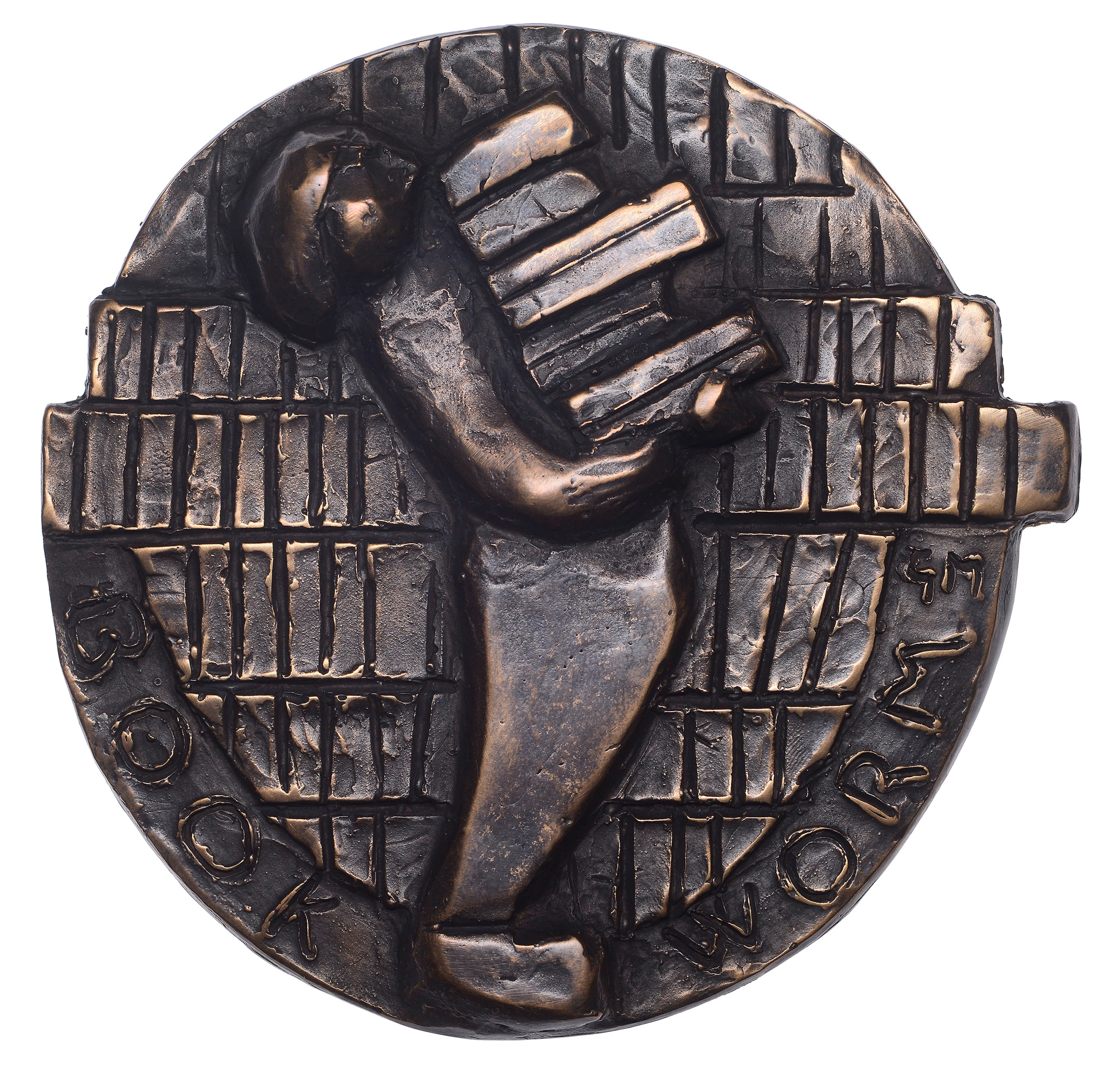 CANADA, Bookworm, 2006, a uniface cast bronze medal by G. Maas, female
