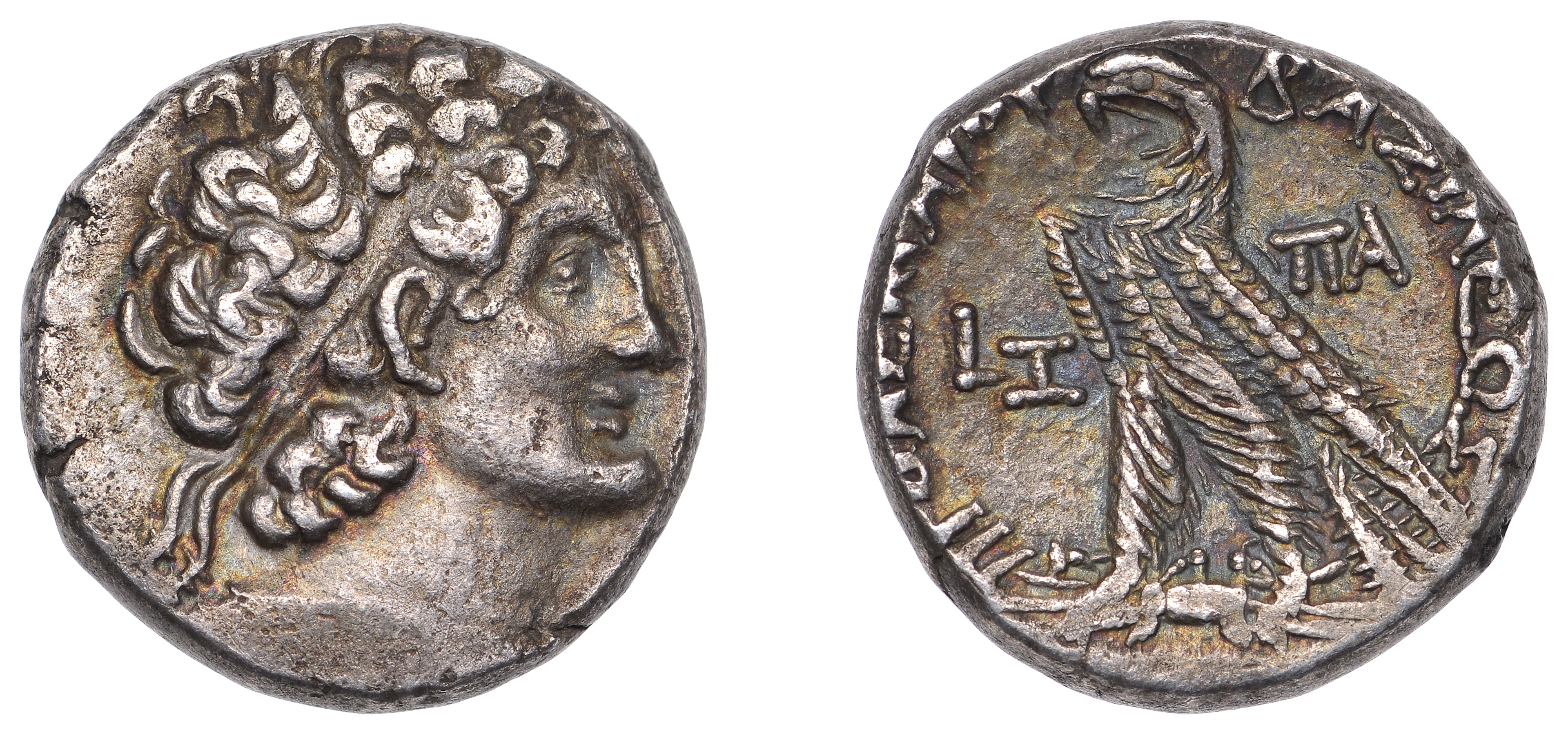 Ptolemaic Kings of Egypt, Kleopatra III & Ptolemy IX (116-107), Tetradrachm