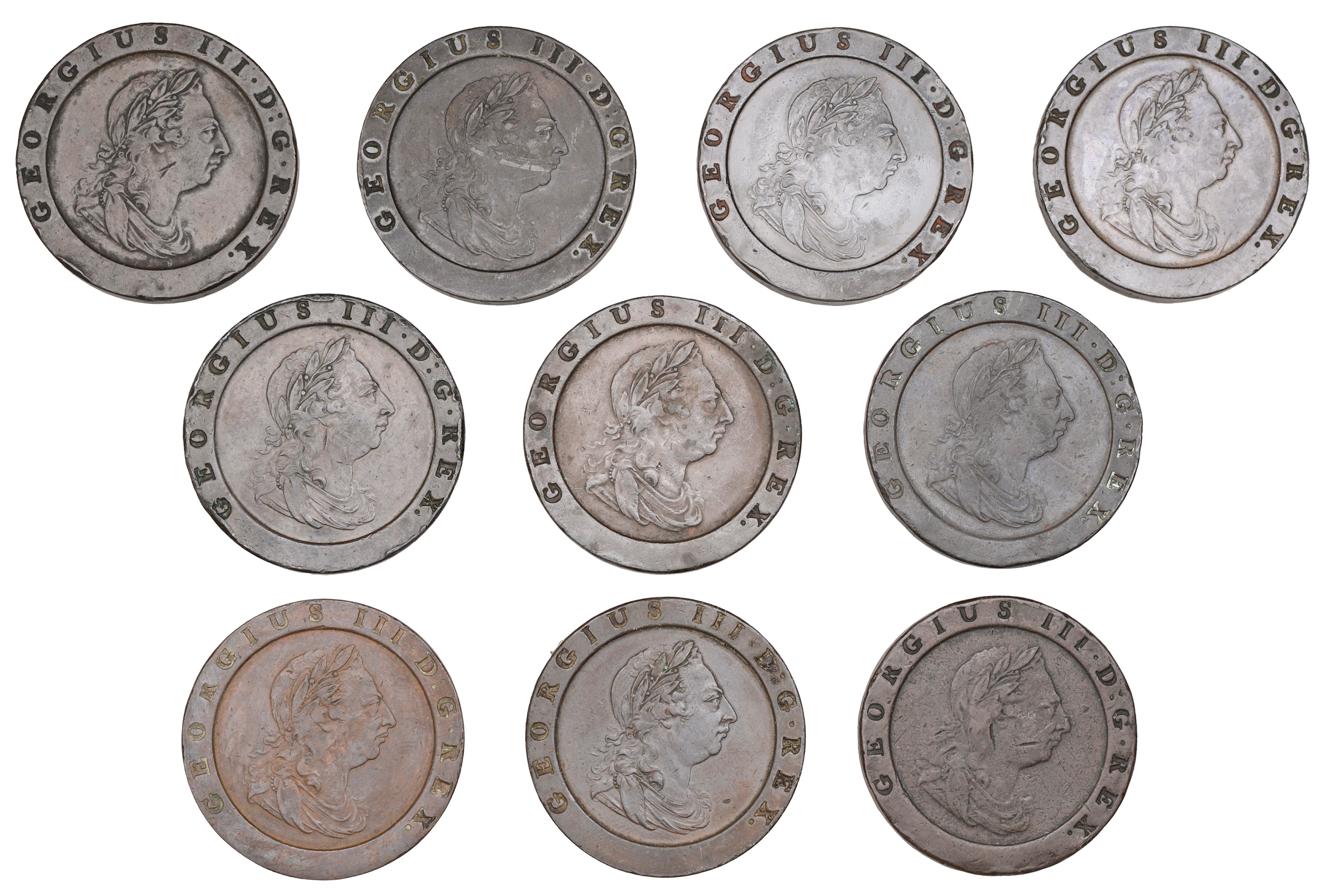 George III, Cartwheel Twopences, 1797 (S 3776) [10]. Fine or better £200-£300
