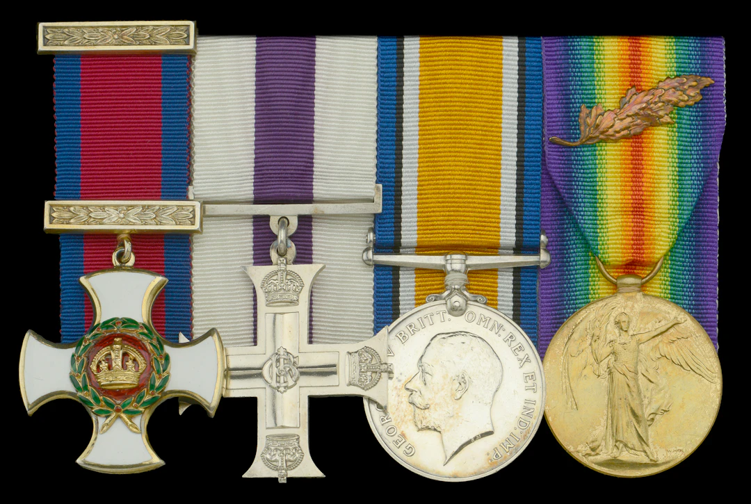 A Great War D.S.O., M.C. group of four awarded to Major R. H. Gregg