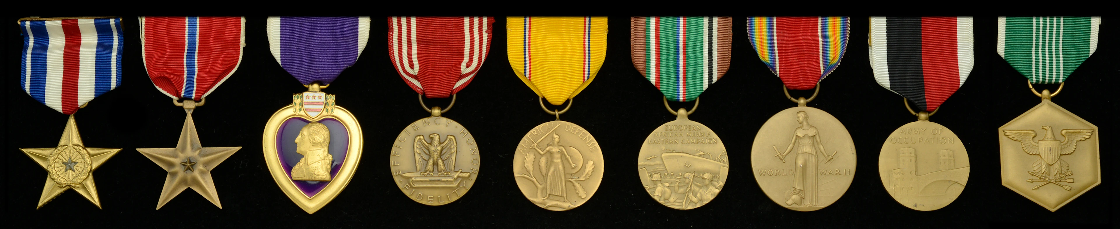 A fine United States Second War Silver Star, Bronze Star, and Purple