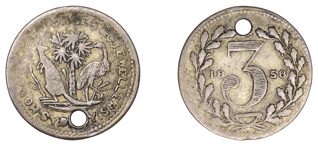 Australia, New South Wales, SYDNEY, Hogarth Erichsen & Co., Threepence