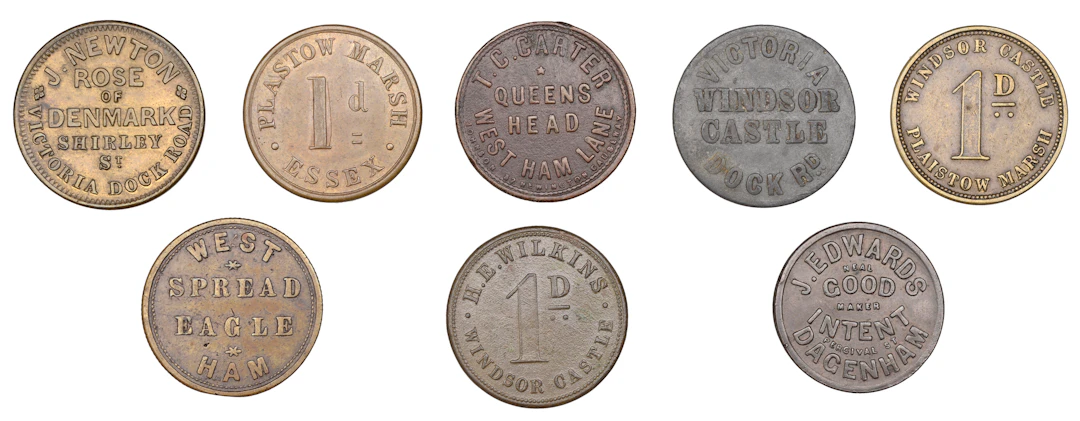 Dagenham, Good Intent, J[ohn] Edwards, copper Shilling by Neal, 25mm